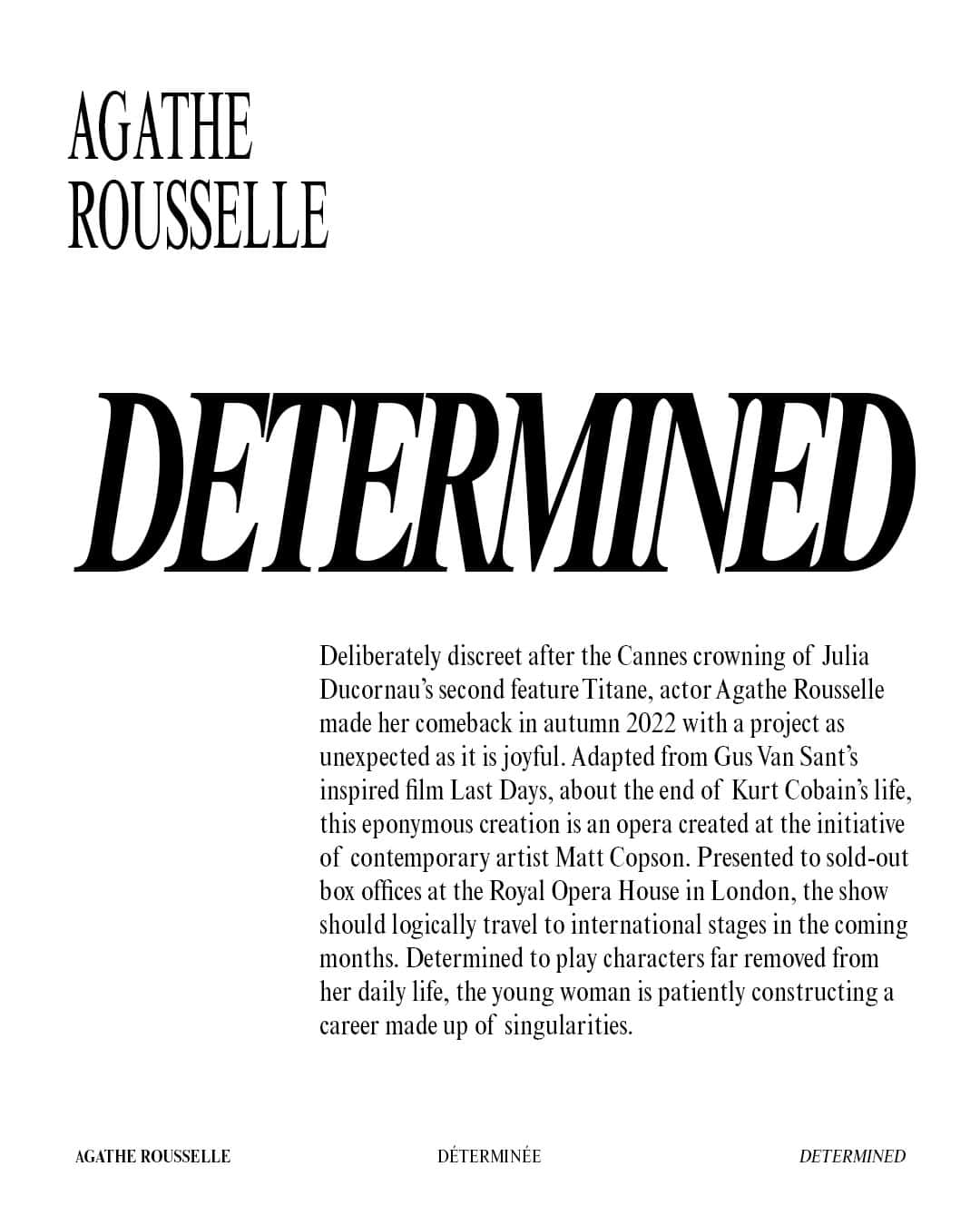 シャンテルさんのインスタグラム写真 - (シャンテルInstagram)「DETERMINED  Extract from @commonlanguagemag  Issue 008.  Shown above: Agathe Rousselle @afundisaster  __________  Photographer: @bobjugger.d   #Chantelle #ChantelleParis #CommonLanguageMag」9月9日 1時00分 - chantelle_paris