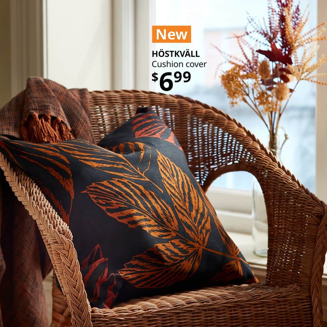 IKEA USAのインスタグラム：「Who’s excited for fall?!?! Refresh your space with the autumn-inspired, limited HÖSTKVÄLL collection designed to help you welcome home all the joys of the season! Get autumnal at the link in our bio.」