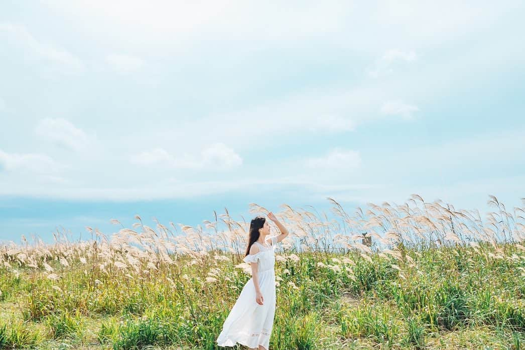 粕谷音のインスタグラム：「夏の終わりってなんだか切なくなるよね😢🩵」