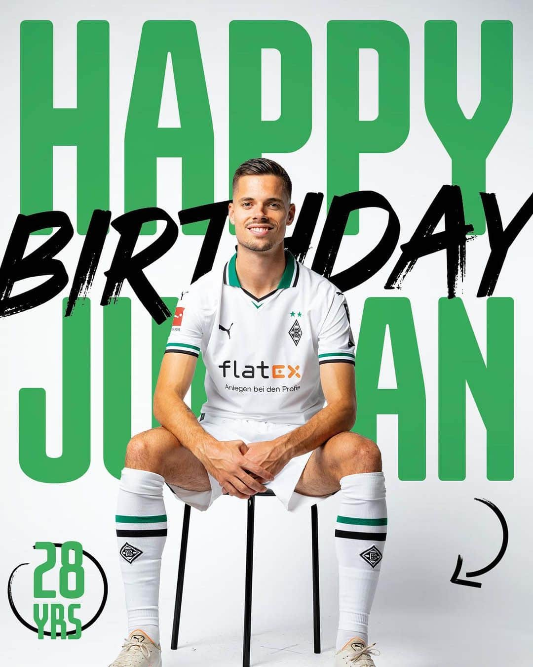 ボルシア・メンヒェングラートバッハさんのインスタグラム写真 - (ボルシア・メンヒェングラートバッハInstagram)「Happy Birthday, Jule! 💚🥳 Alles Gute zu deinem 28. Geburtstag!  #dieFohlen #FohlenFamilie」9月8日 16時59分 - borussia