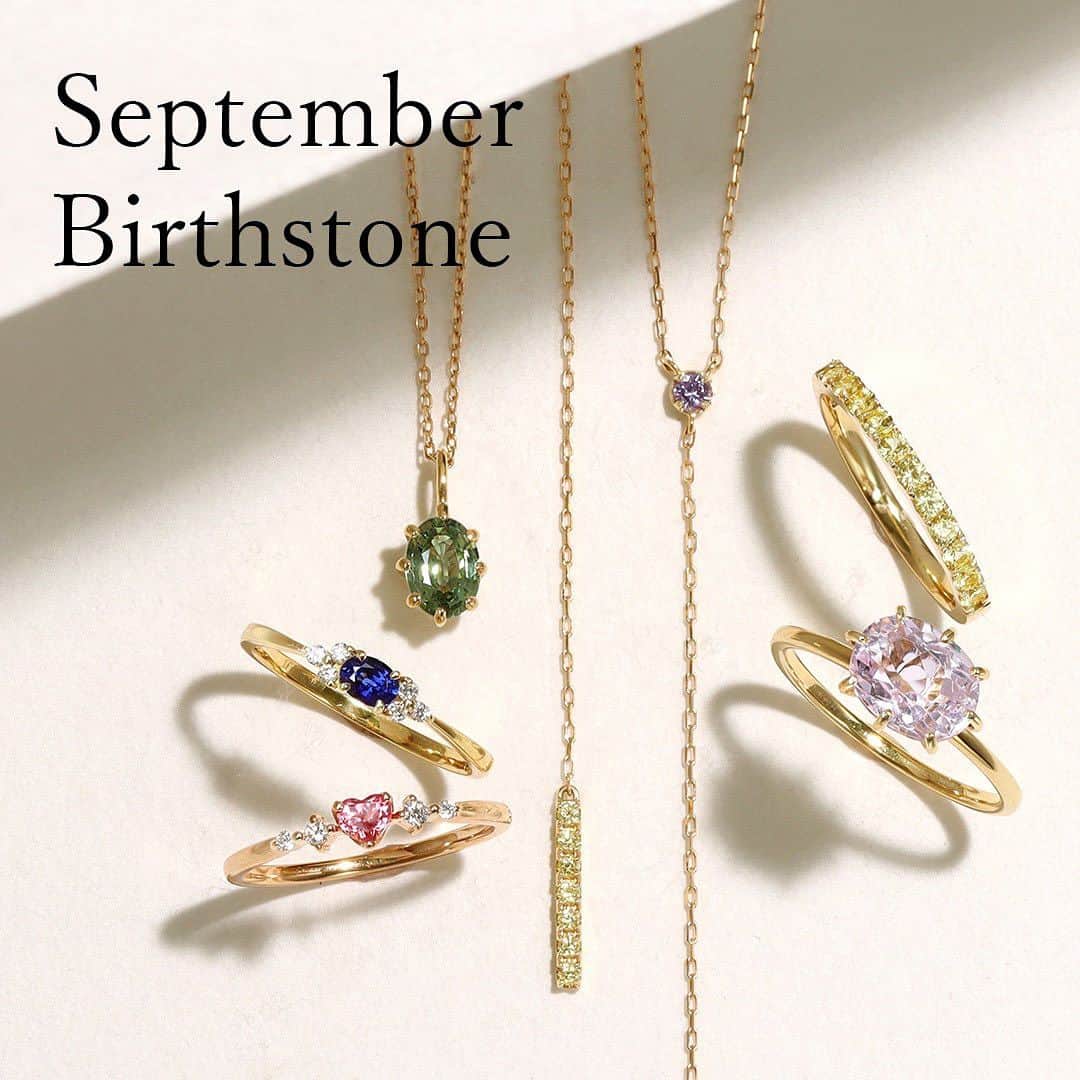 ビズーさんのインスタグラム写真 - (ビズーInstagram)「【September Birthstone Collection】 9月生まれのみなさま、お誕生日おめでとうございます🎉  9月の誕生石は、サファイアとクンツァイト。  ブルー、ピンク、イエロー、グリーン・・と豊かな色彩と強い煌めきの「サファイア」。 うるうると輝く、花びらのようなニュアンスカラーの「クンツァイト」。  サファイアの石言葉 誠実、慈愛、徳望  クンツァイトの石言葉 愛情、純粋、癒し  誕生石はあなたを見守る特別な存在。だからこそビズーでは、毎日、そして長年身につけられるシンプルなデザインや品質にこだわって、おつくりしています。あなたの心に響く、最愛の一本との出会いがありますように。  — #BIZOUX #ビズー #多彩な天然石 #誕生石」9月8日 16時56分 - bizoux_jewelry
