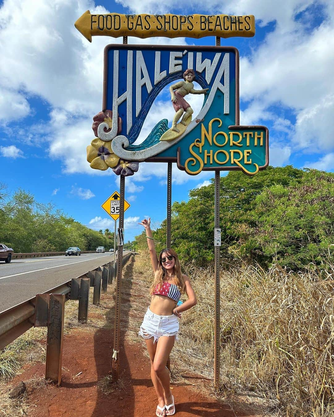 Riho kawaiさんのインスタグラム写真 - (Riho kawaiInstagram)「.  North Shore🏄🌊 行きたかった所行けて嬉しい🇺🇸 ⁡ ⁡ ワイキキから車で1時間とかでついたはず！！✨ ハワイは国際免許なくても日本の免許で車 運転できるから遠くいくならレンタカー借りるが🙆‍♀️ ⁡ ⁡ ⁡ アメリカの国旗のBikiniかわちい🍕 ⁡ ⁡ ⁡ ⁡ ⁡ 📍#Hawaii #northshore 📸#iphonecam ⁡ ⁡ ⁡ ⁡ ⁡ #ピースボート#世界一周中#世界一周#豪華客船#peacebort#ノースショア#ハワイ旅行」9月8日 18時00分 - ripo0322