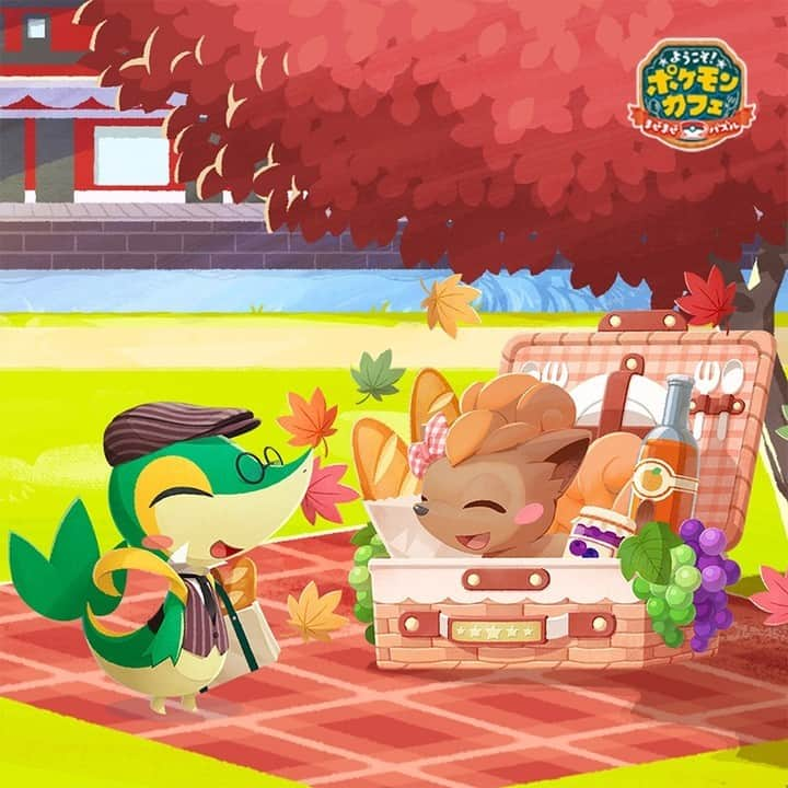 ピカチュウ公式Instagramのインスタグラム：「『ポケまぜ』にも秋の気配🍁🍂 ポケモンたちがピクニックをしているね🏞️  Nintendo Switchとスマートフォンで配信中のパズルゲーム『ポケまぜ』では、イベント「グルメなグルトン」を開催中！ イベントを進めるとグルトンが仲間になるよ🐽 他にも「五ツ星シェフ ロコン ピクニック」「ツタージャ ピクニック」などなど、食欲の秋にぴったりのきせかえがぞくぞく登場🌟✨  くわしくはゲーム内でチェックしてみてね👀☕  #ロコン #ツタージャ #ヨクバリス #グルトン #パモット #ポケまぜ #ポケモン #ポケットモンスター #カフェ #パズルゲーム #秋 #食欲の秋 #木の実 #きのみ #落ち葉 #pokemon #pokémon #cafe #pazzlegame #fall #autumn #autumnleaves #nuts」