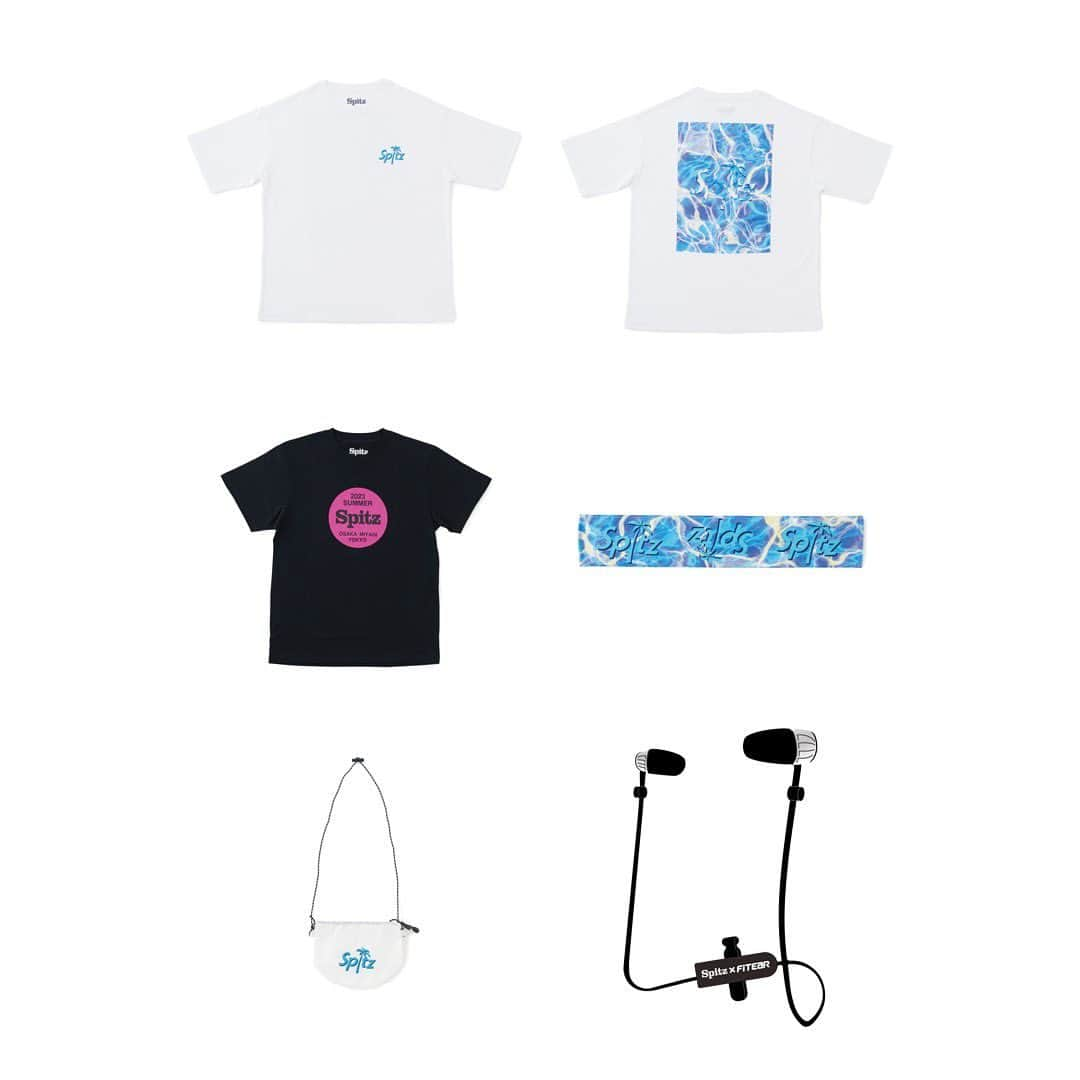 スピッツのインスタグラム：「【SPITZ 2023 SUMMER GOODS 】  9月に大阪、宮城、東京で開催されるスピッツ レギュラーイベント会場で販売予定のグッズが公開されました。  詳しくは、SPITZ OFFICIAL WEB SITE や SPITZ mobileでチェックしてみてくださいね♬  #spitz #スピッツ #ロックロックこんにちは #ロックのほそ道 #豊洲サンセット」