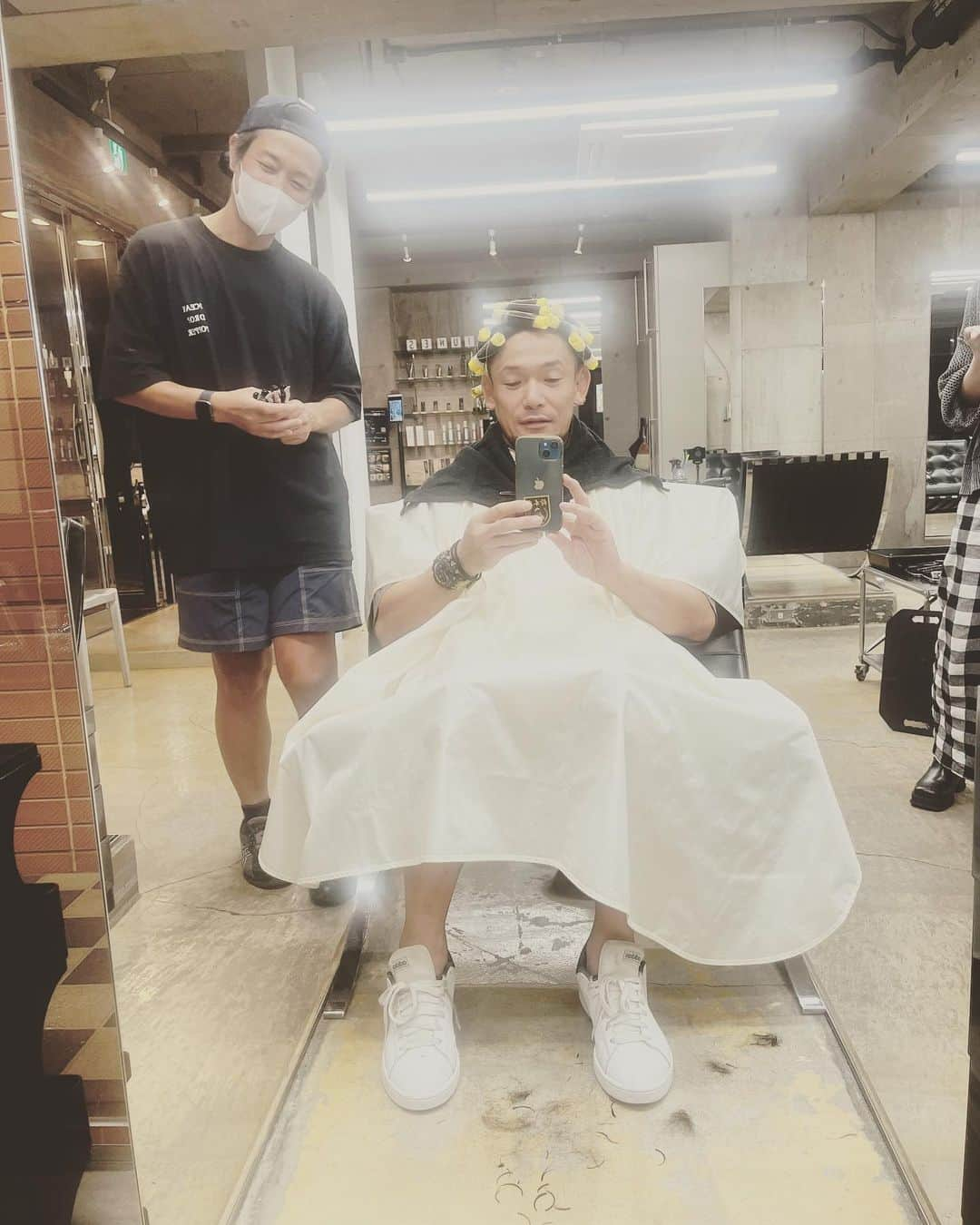 YAMATOさんのインスタグラム写真 - (YAMATOInstagram)「Haircut and perm. #dragongate #ドラゴンゲート#prowrestling #プロレスリング#haircut #ヘアカット#散髪#perm#パーマ#tokyo#東京#harajuku #原宿#junes #多趣味のススメ」9月8日 19時08分 - yamato_dg_oldtype