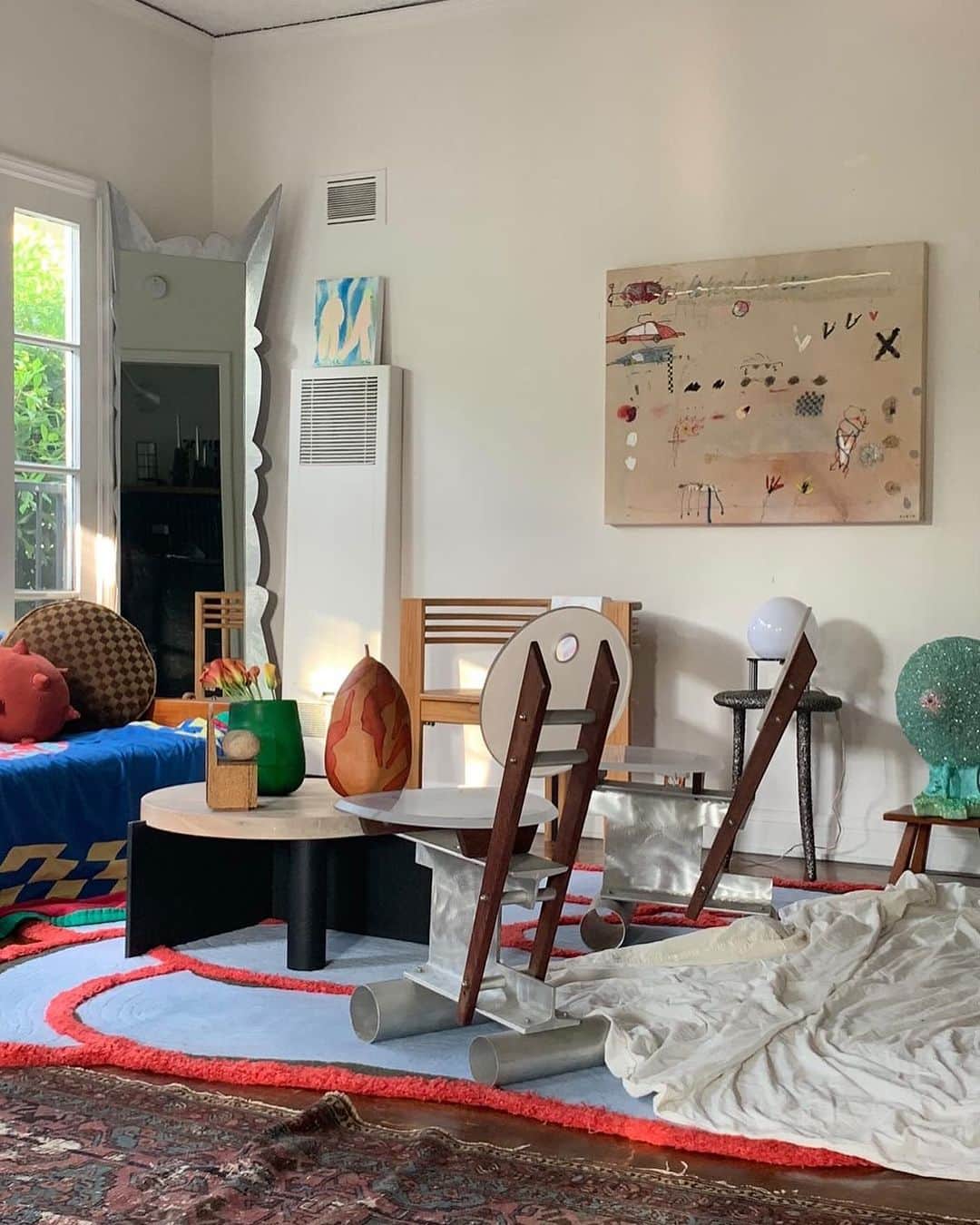 KEISUKE SYODAのインスタグラム：「Rice terrace rug 🌾🌾🌾 at his @rhett.baruch.design studio in LA 💙」