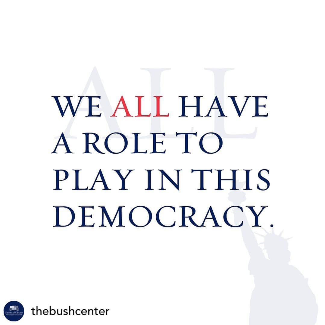 ジョージ・H・W・ブッシュのインスタグラム：「Repost @thebushcenter ⁣ ⁣ Today, the George W. Bush Presidential Center and 12 other presidential foundations and centers have issued a joint statement as a reminder of  what makes the United States a great nation; our ideals rooted in freedom and democracy.⁣ ⁣ “The unalienable rights of life, liberty, and the pursuit of happiness, as stated in the Declaration of Independence, are principles that bind us together as Americans. They have enabled the United States to strive toward a more perfect union, even when we have not always lived up to those ideals….” ⁣ ⁣ Visit the link in our bio to read the full statement, share it, and have a conversation.」