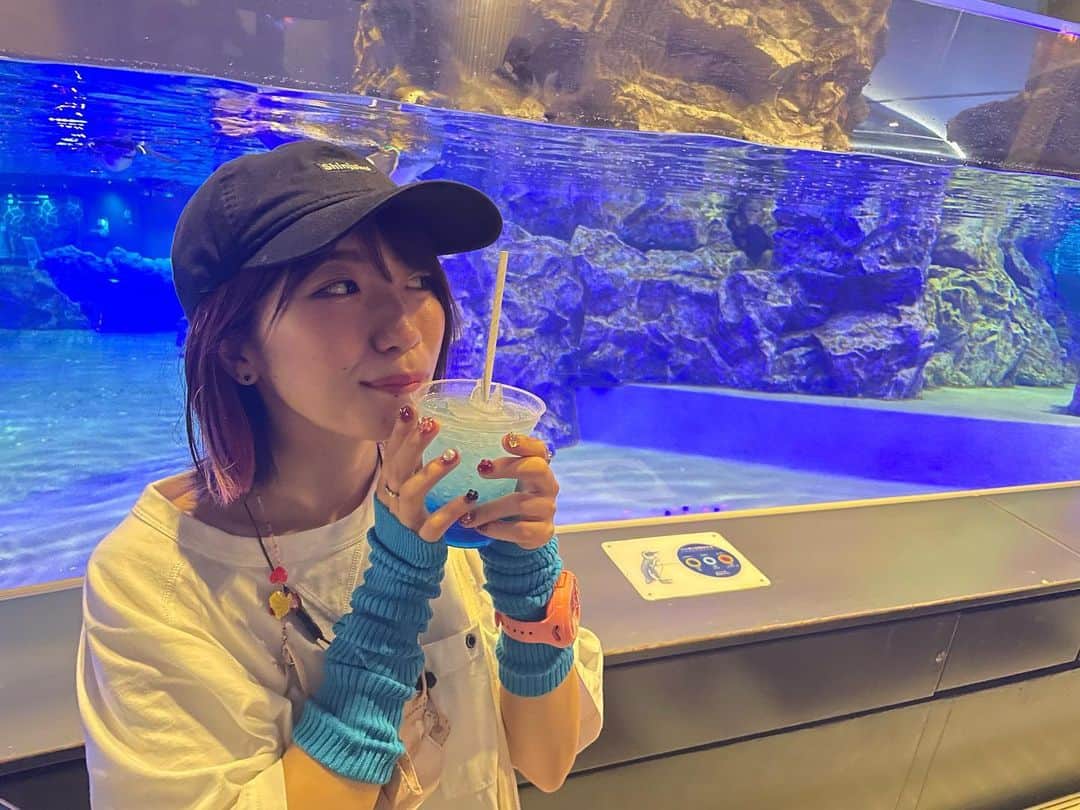 ぱいぱいでか美のインスタグラム：「ちょうど一年前🐠 . ふと一年前何してたかな〜と思って カメラロール見たら ありぼぼと水族館行ってる日だった🐧 今日も仕事の予定ずれなければ会ってるはずだったので 惜しかった(?????) . #水族館 #でか美ちゃん #魚の真正面 #ペンギンの真上」