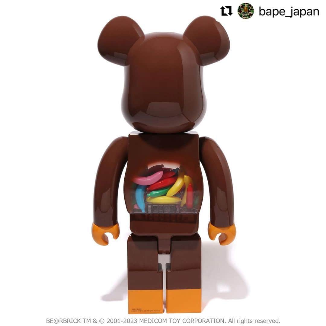 MEDICOM TOYさんのインスタグラム写真 - (MEDICOM TOYInstagram)「#Repost @bape_japan with @use.repost ・・・ The upcoming BABY MILO® x BE@RBRICK features BANANA in the belly! A limited number of new products will be available to commemorate the 30th anniversary. From A BATHING APE®'s popular character "BABY MILO®" comes a new "BANANA Ver." BE@RBRICK, available in limited quantities.  This highly anticipated product will be available at BAPE.COM and at authorized A BATHING APE® stores from Saturday, September 9th.  @medicom_toy   #bape #babymilo #bearbrick  #medicomtoy #bape30」9月8日 20時55分 - medicom_toy