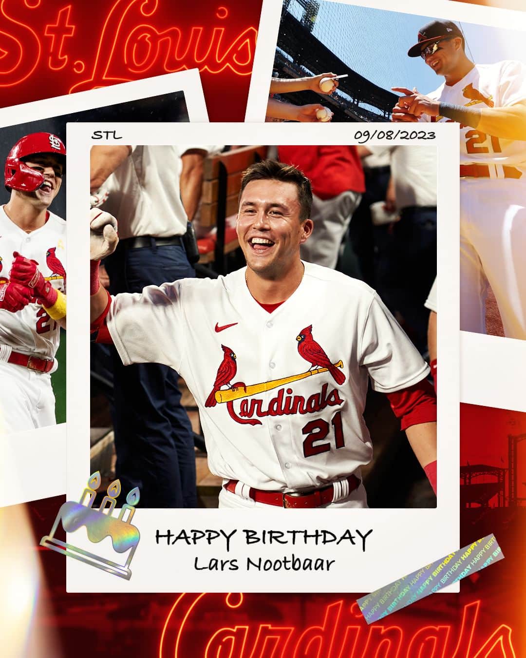 セントルイス・カージナルスさんのインスタグラム写真 - (セントルイス・カージナルスInstagram)「Happy Birthday, @lars_nootbaar11! 🤪」9月8日 21時00分 - cardinals
