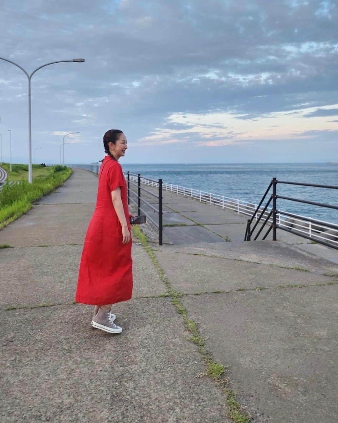 中上真亜子さんのインスタグラム写真 - (中上真亜子Instagram)「夏私服(最後は紗々みたいなお好み焼き」9月8日 21時06分 - maako_nakagami