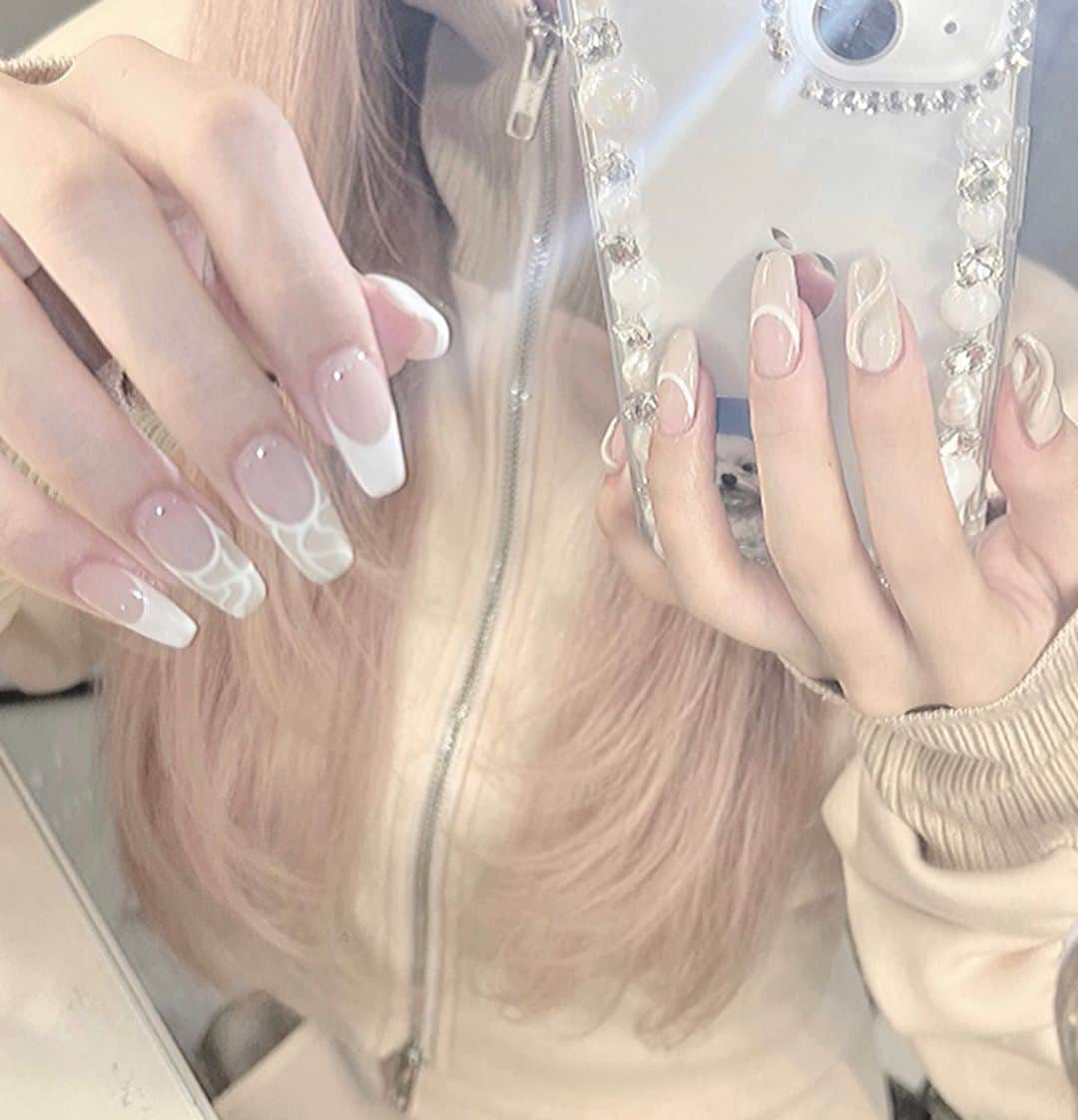 なかにしりあんさんのインスタグラム写真 - (なかにしりあんInstagram)「new🤍 ・ ・ ・ #ネイル #nail #フレンチネイル」9月8日 21時19分 - nakanishirian