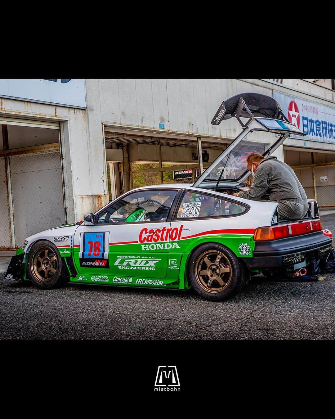 mistbahnさんのインスタグラム写真 - (mistbahnInstagram)「_ RANDAM RACING Honda EF8 CR-X _ 🚗: @regio_saito 📷: @mistbahn _ Shot on Oct-10 2021 🏁 "Circuit Festa ( @circuit_festa_west_japan )". Central Circuit (Hyogo Japan) _ JP) 2021年10月10日、セントラルサーキットで開催された「サーキットフェスタ ( @circuit_festa_west_japan )」で撮影。 _ #circuitfesta #サーキットフェスタ  #circuitfesta2021 #サーキットフェスタ2021 #hondaonemakerace #ホンダワンメイク #ホンダワンメイクレース #centralcircuit #セントラルサーキット #randamracing #ランダムレーシング #乱蛇夢 #randam #中谷塾 #castrol #honda #crx #hondacrx #ホンダcrx #ef8 #ef7 #ef6 #ef #kanjo #kanjozoku #timeattack #timeattackjapan #hondasontrack」9月8日 21時55分 - mistbahn