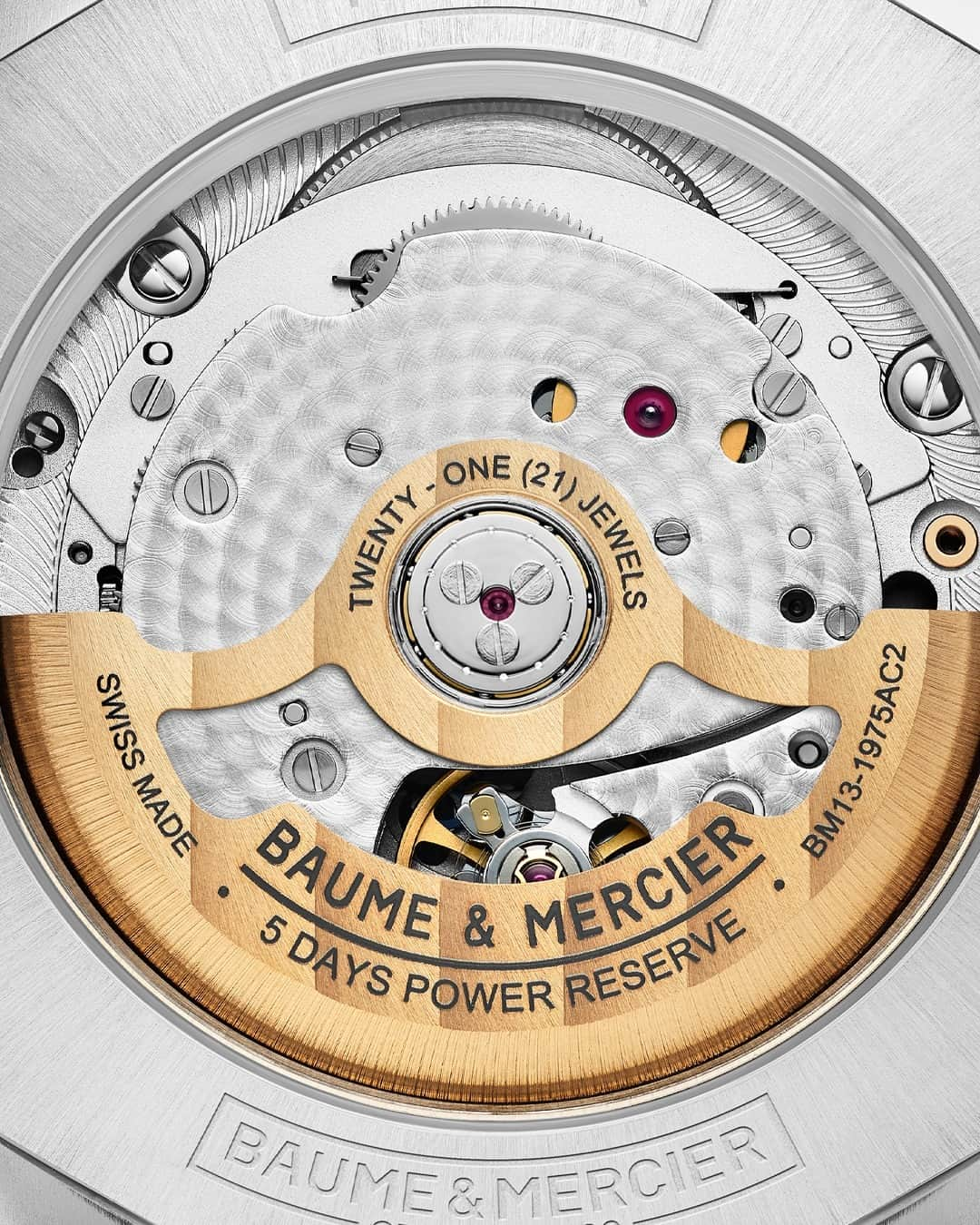 ボーンメルシーさんのインスタグラム写真 - (ボーンメルシーInstagram)「Dive into the heart of innovation: The Baumatic Perpetual Calendar  In this close-up glimpse, discover the intricate dance of the Baumatic movement--the heartbeat of this horological masterpiece. The vintage-inspired golden dial and its perpetual calendar functions find harmony within this modern marvel. From yesterday to tomorrow, let the Riviera 10742's movement be a testament to the eternal quest for precision: Baumatic -- Riviera 10742 40 mm, Baumatic Perpetual Calendar, Stainless steel case, Gilded sun-brushed dial, Day-Date, Leap year indicator, Moon phase, 5 days Power Reserve, Antimagnetic 1500 Gauss, Fast Strap technology - Interchangeable strap system.  Eligible to 8 years of warranty -- #BaumeetMercier #Riviera #Since73 #ShapingTime #Baumatic #DailyWatch  #Watches #Watch #InstaWatch #WatchOfTheDay #WatchesOfInstagram #WatchLover #WatchCollector #LuxuryWatch #InstaWatch #Style  #Elegant #WristWatch #Timepiece #WatchMaking  #InstaWatches」9月8日 22時00分 - baumeetmercier