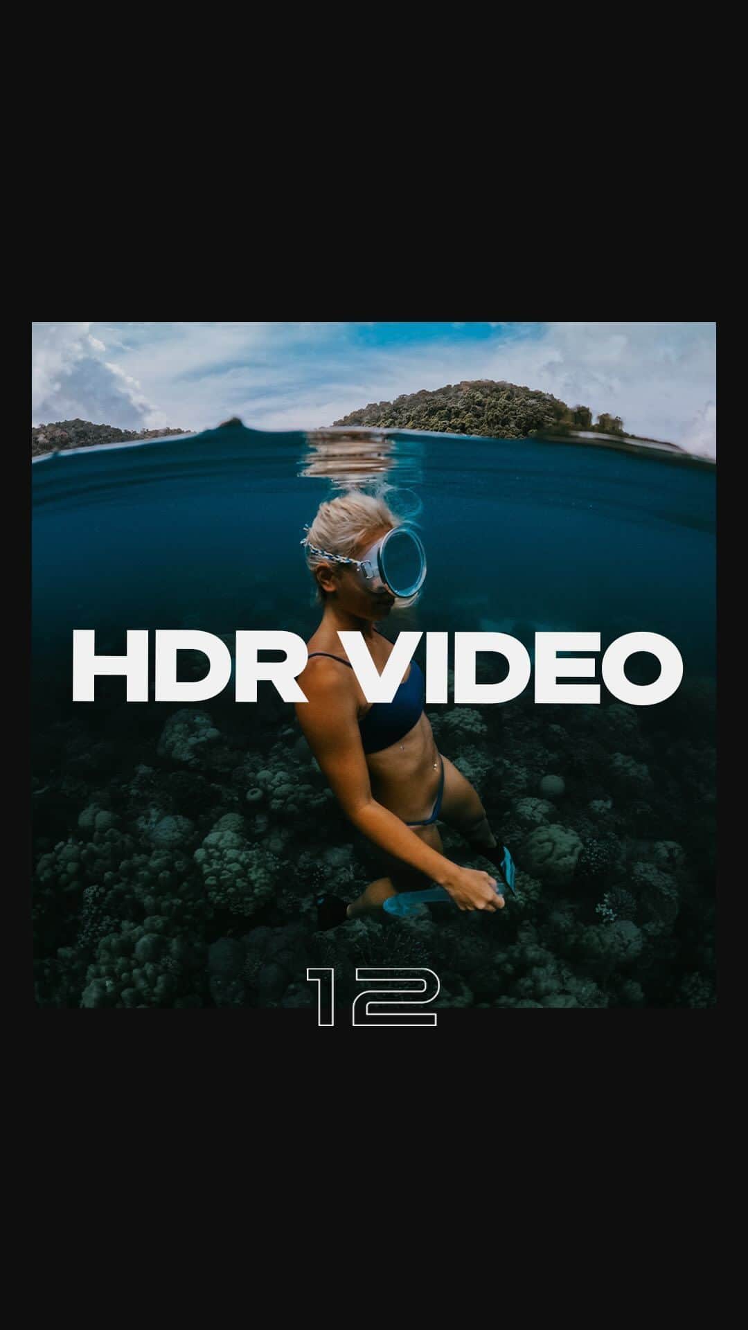 goproのインスタグラム：「Meet #GoProHERO12 Black—part 4 of 9 📷 New HDR Video  Blown highlights + lost shadows are a thing of the past with the addition of High Dynamic Range (HDR) video modes in HERO12 Black. By exposing each video frame at 2 different levels + combining them into 1 balanced image, this new-to-GoPro setting captures details that might typically be lost in bright + dark areas of your footage. The result is life-like videos that replicate the high dynamic range of the human eyes 👀  Pre-order now at GoPro.com/HERO12. Link in bio.  #GoPro #HyperSmooth #GoProPOV #GoProMoto #GoProSnow」