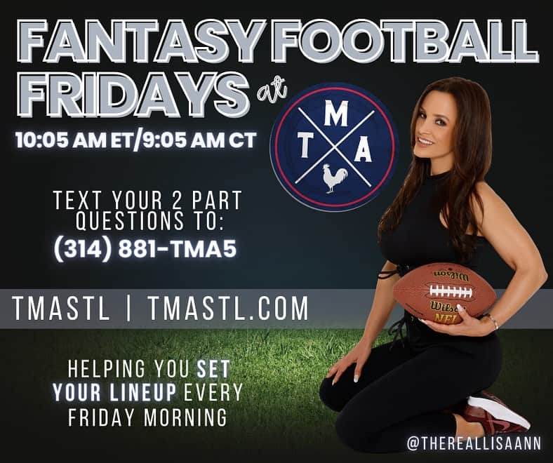 リサ・アンさんのインスタグラム写真 - (リサ・アンInstagram)「#fantasyfootballfridays   9:40a et: @sportsradio610  10:05a et: @tma_stl  12:30p et: @espnchattanooga  2:10p et: @953wdae   #fantasyfootball #sportsradio #thereallisaann」9月8日 22時33分 - thereallisaann