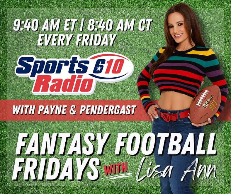 リサ・アンさんのインスタグラム写真 - (リサ・アンInstagram)「#fantasyfootballfridays   9:40a et: @sportsradio610  10:05a et: @tma_stl  12:30p et: @espnchattanooga  2:10p et: @953wdae   #fantasyfootball #sportsradio #thereallisaann」9月8日 22時33分 - thereallisaann