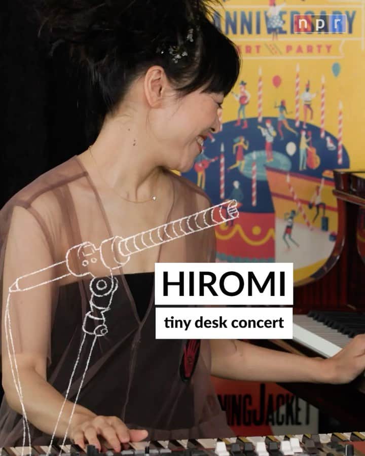 上原ひろみのインスタグラム：「#tinydesk • The Japanese composer delivers a highly energetic and joyful Tiny Desk set.⁠ ⁠ 🔗 Tap the link in our bio to watch @hiromimusic's full performance!⁠ ⁠ Photo: @joshualbryant • Joshua Bryant/NPR」