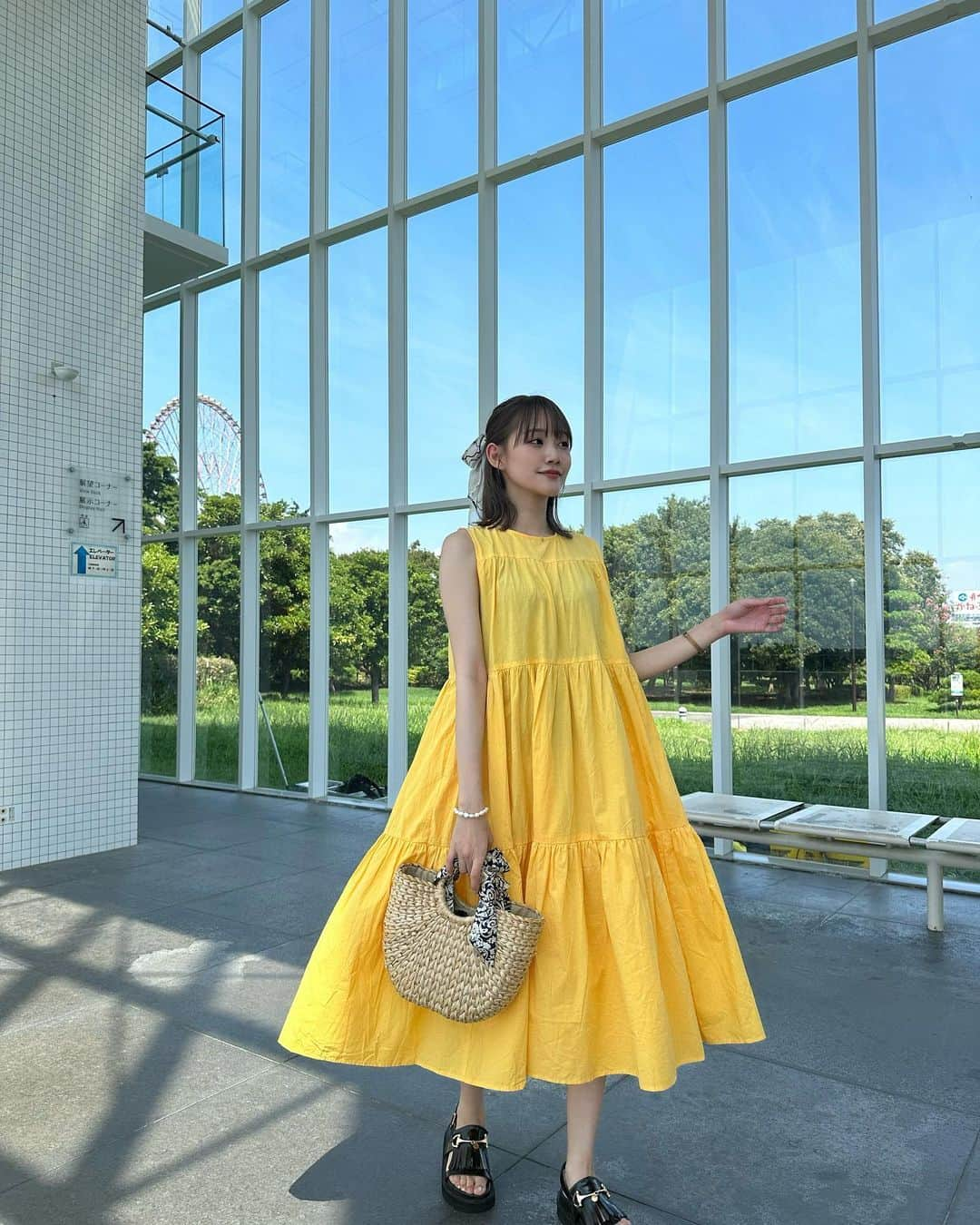 保﨑麗さんのインスタグラム写真 - (保﨑麗Instagram)「お気に入りのワンピース💛」9月8日 22時54分 - hozaki_rei