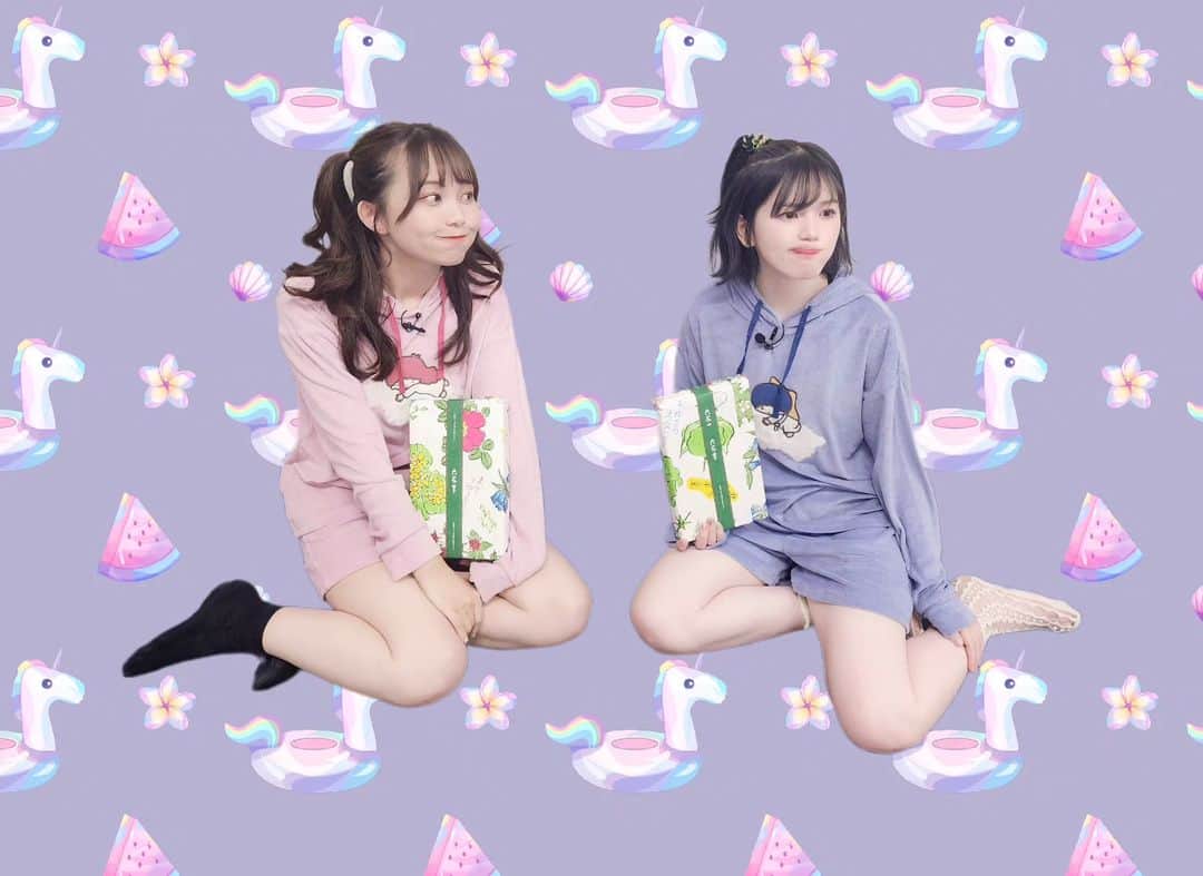 のインスタグラム：「Cキキララ #ドスフレ でいただいた キキ&ララのペアパジャマ🫧🌛💤 #Machico #パジャマ #キキララ」