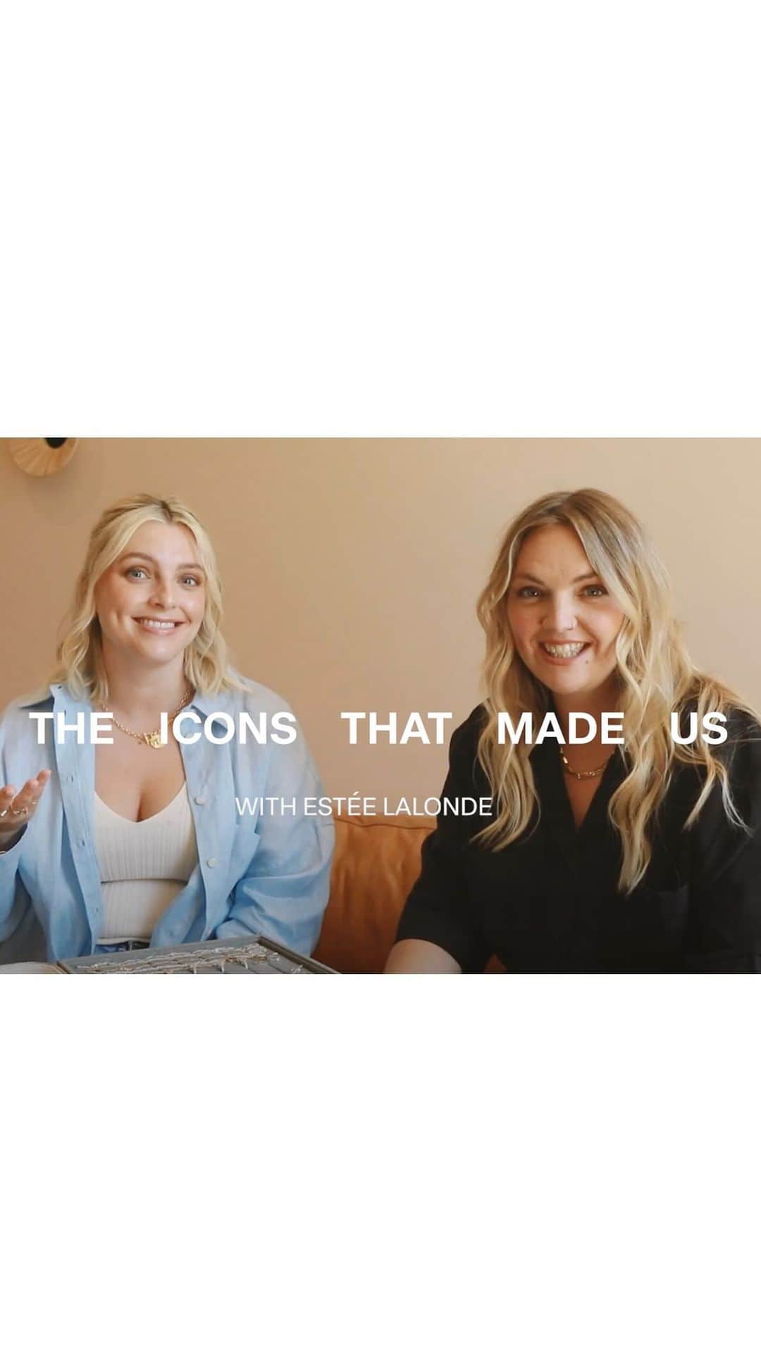 Estée Lalondeのインスタグラム：「THE ICONS THAT MADE US ✨ T Bar Necklace  Five years, five collections and some truly iconic designs. Co founder and creative director @ruthbewsey sits down with @esteelalonde to run through the stand out pieces and why they are the icons that made us. Full video on YouTube」