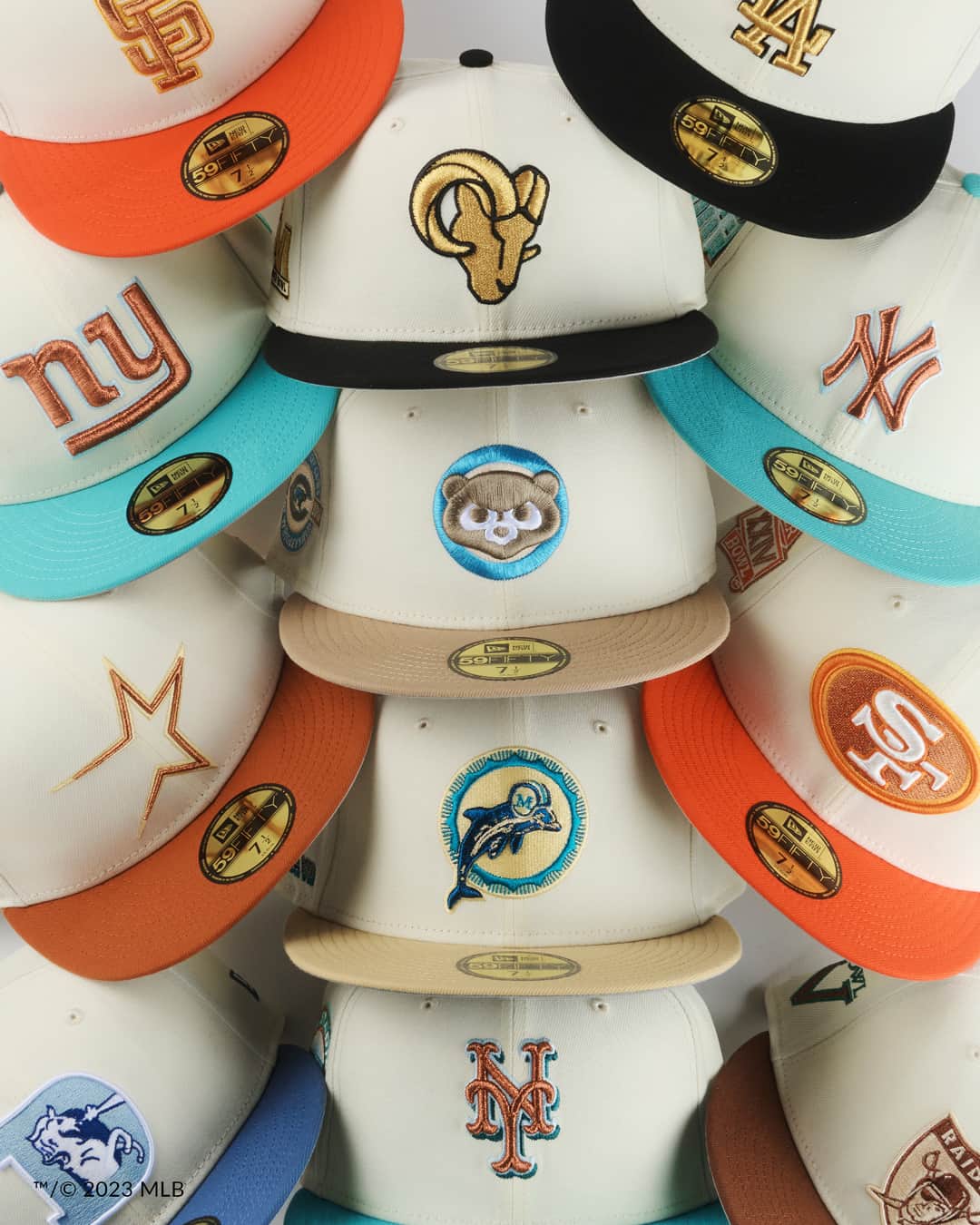 ニューエラ・キャップのインスタグラム：「What makes your city unique? Show it off in the City Icon Collection, with colorways and embroidery inspired by iconic city landmarks. Out now in select MLB and NFL teams.」