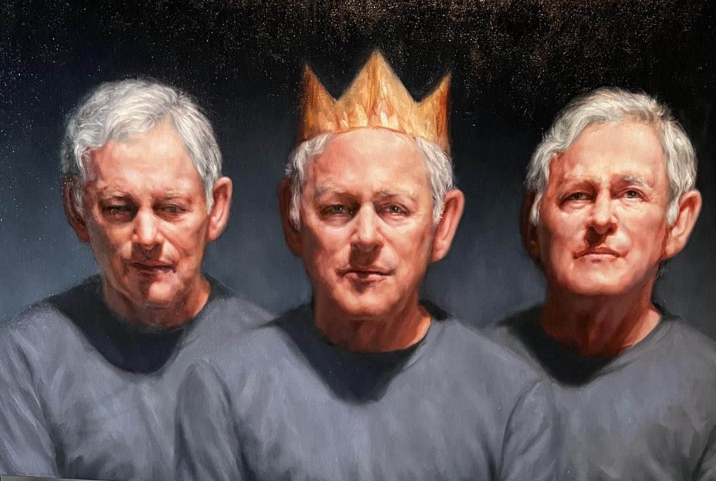ヴィクター・ガーバーのインスタグラム：「One of Rainer Andreesen’s Crown Series. Three faces of Me.」