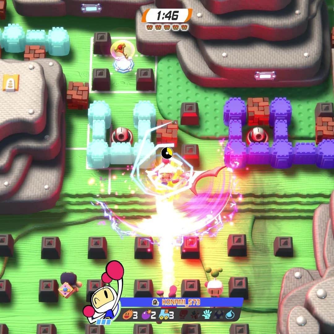 KONAMIさんのインスタグラム写真 - (KONAMIInstagram)「No one gets through 😤  Set up your defenses and guard the treasure in the new Castle mode coming to #SuperBombermanR2. But watch out, a team of multiple attackers is coming to take it.  How will you defend the castle? 🛡️  Physical versions of #SBR2 launch September 12! Download digital versions September 13.」9月9日 1時47分 - konami
