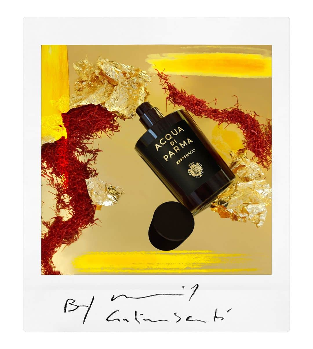 アクアディパルマのインスタグラム：「Like a fragrance that only reveals itself layer by layer, Galimberti's art is a visual exploration of Zafferano, bringing the vividness of the red gold to life.    #signaturesofthesun #zafferanolaunch #zafferano #theessenceofItalianlife #AcquadiParma」