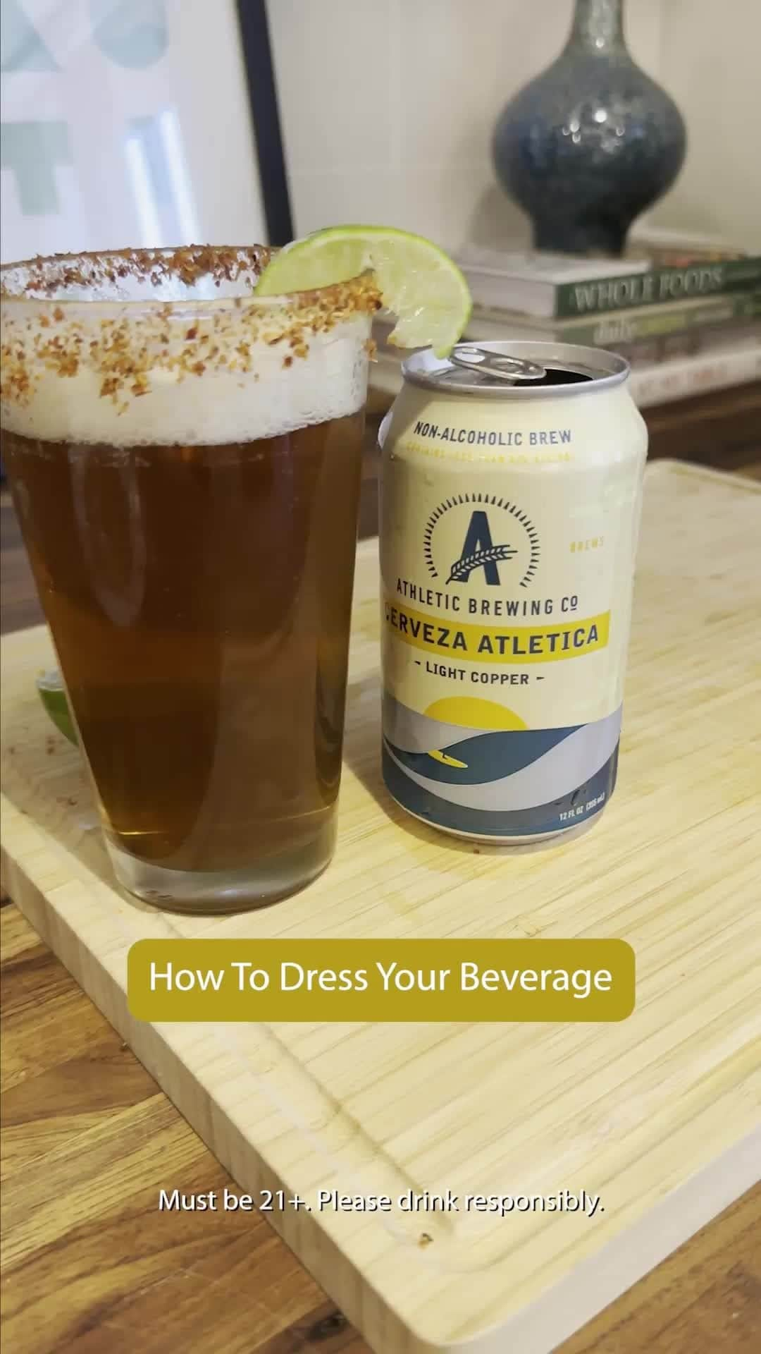 Whole Foods Marketのインスタグラム：「Step 1. Lime it up. Step 2. Twist glass for tajin. Step 3. Pour beverage of choice (we like @athleticbrewing Cerveza Atletica). Cheers! 🍻」