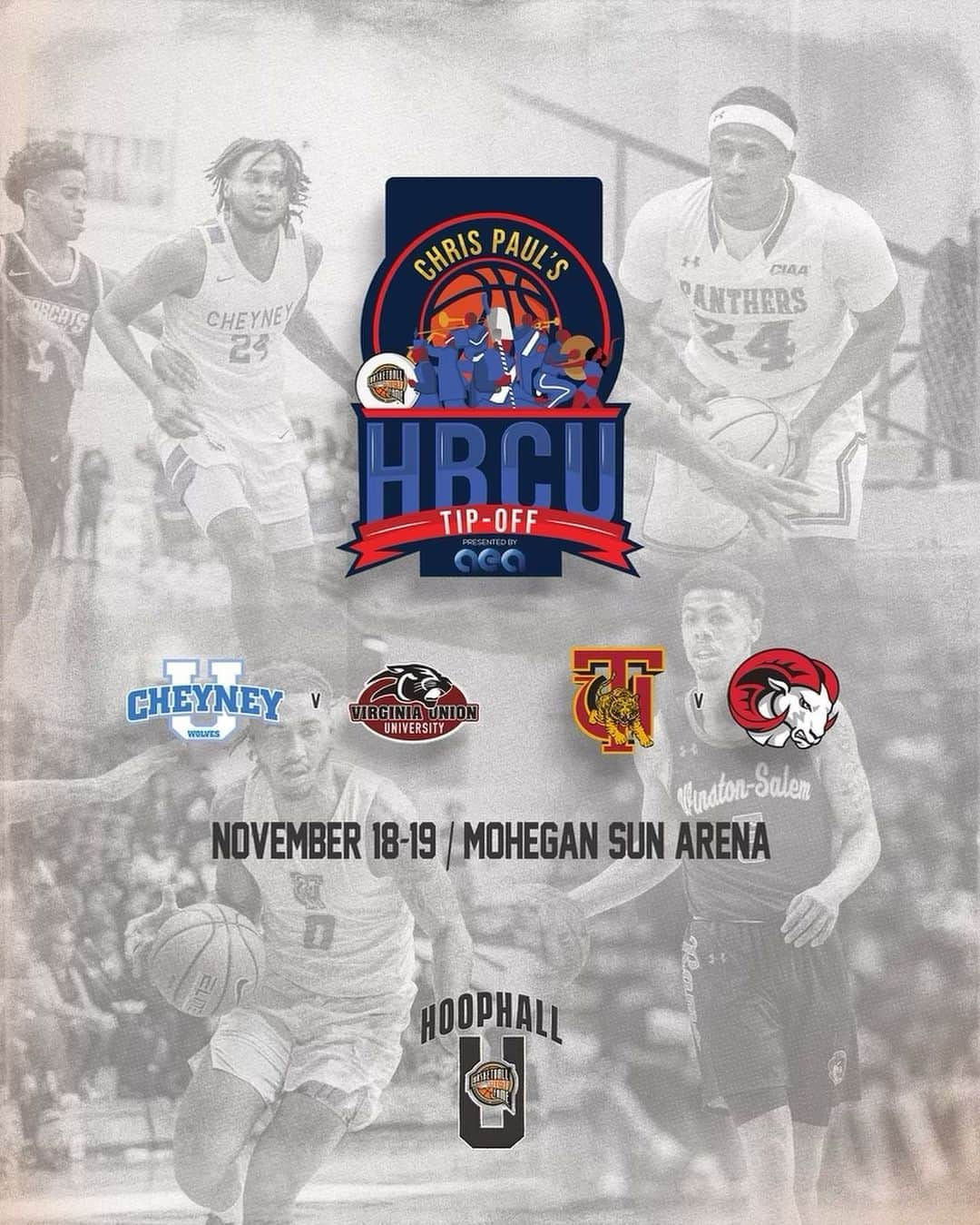 クリス・ポールのインスタグラム：「Get ready for the annual HBCU Basketball tournaments! Tickets now available at the link in our bio - let us know who you'll be rooting for⬇️」