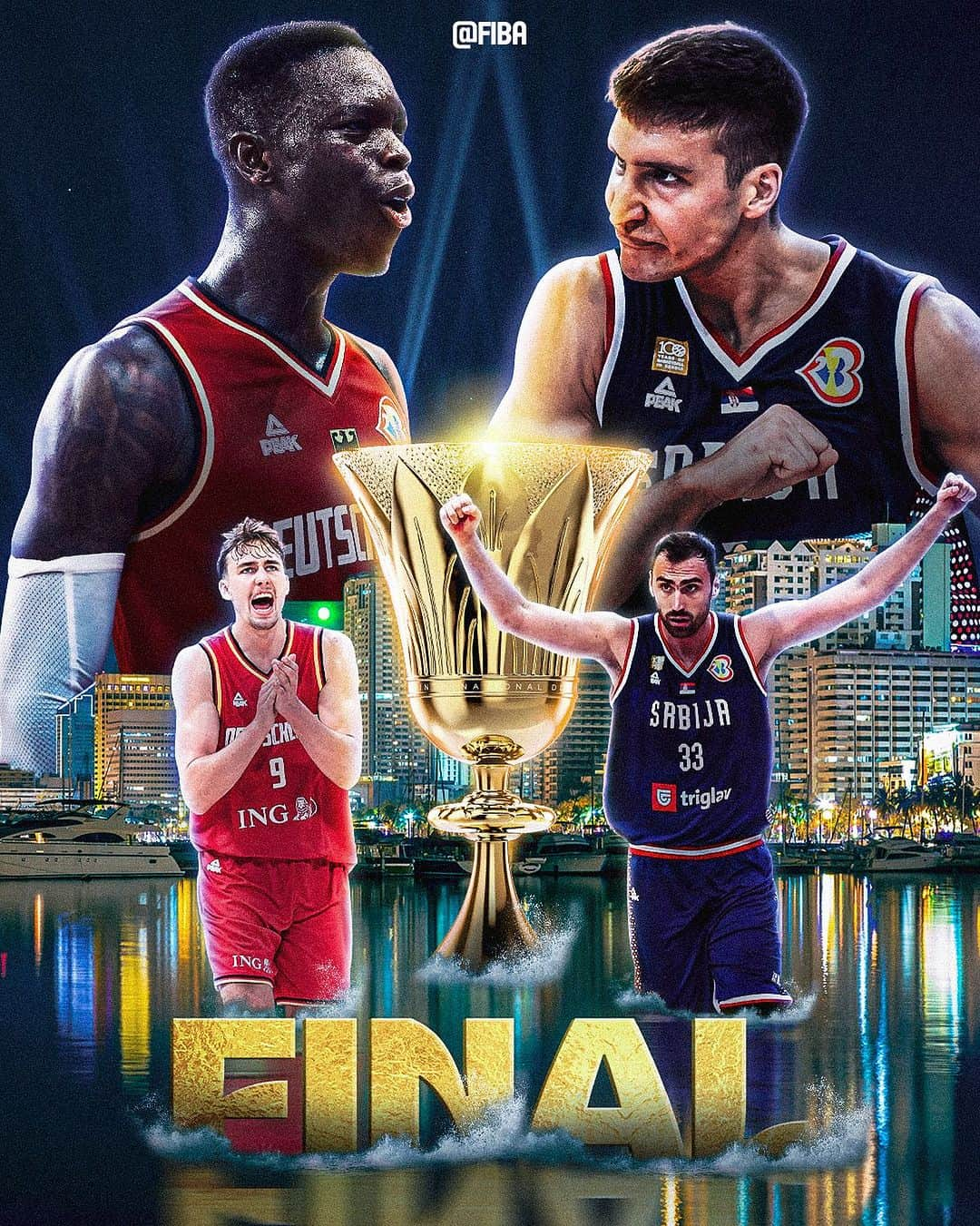 FIBAさんのインスタグラム写真 - (FIBAInstagram)「🇩🇪 🆚 🇷🇸   Who’s winning it all? 🏆  #FIBAWC」9月9日 2時30分 - fiba