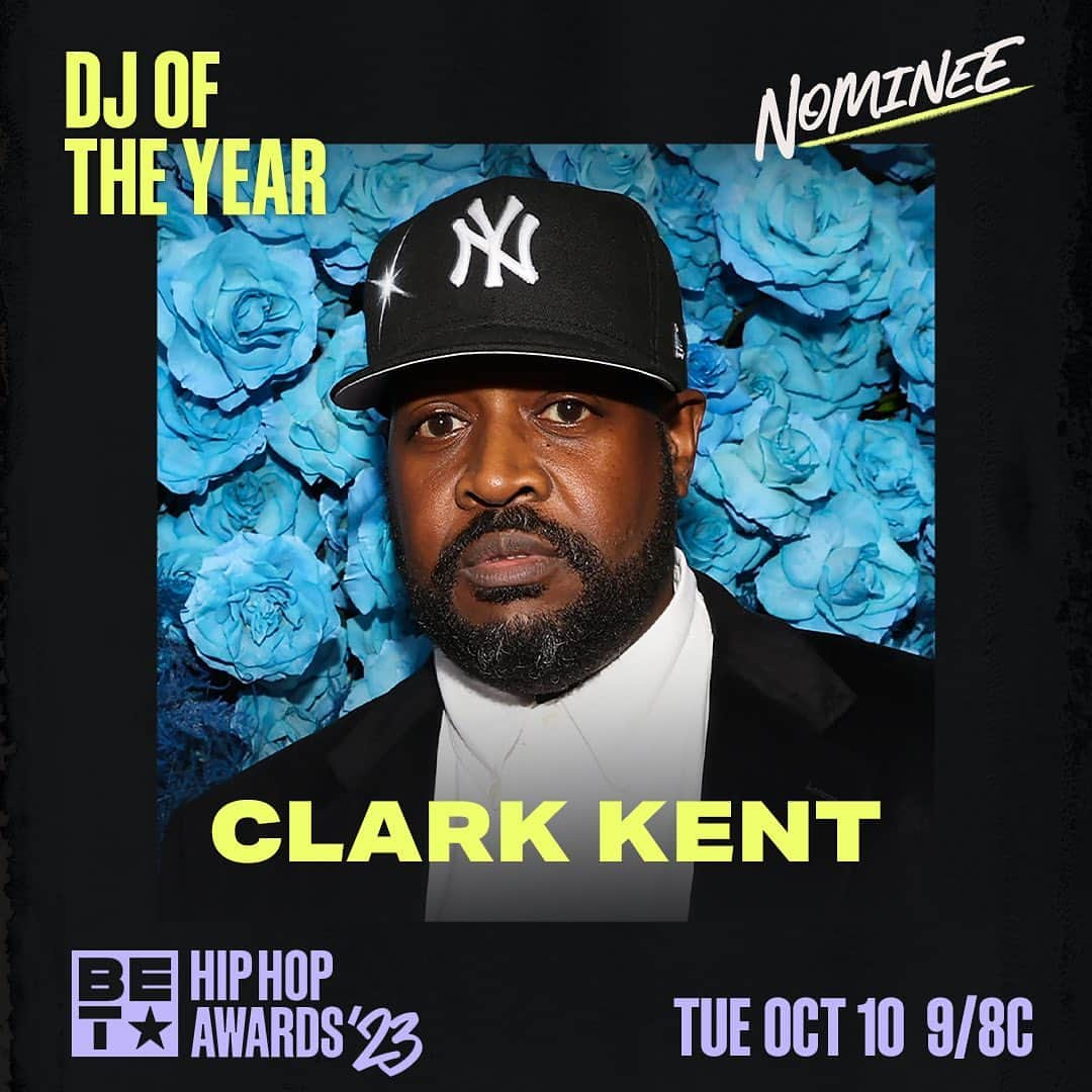 DJ Clark Kentのインスタグラム：「I’ve Been Nominated For “DJ Of The Year”, By Gracious Folks At The 2023 @bet @hiphopawards • Thank You For The Recognition • Strong Salutes To The Other DJ’s That Are Also Nominated : @dnice @djjazzyjeff @ogchaseb @djkhaled @kaytranada @djdrama & @metroboomin • This Is A Blessing •」