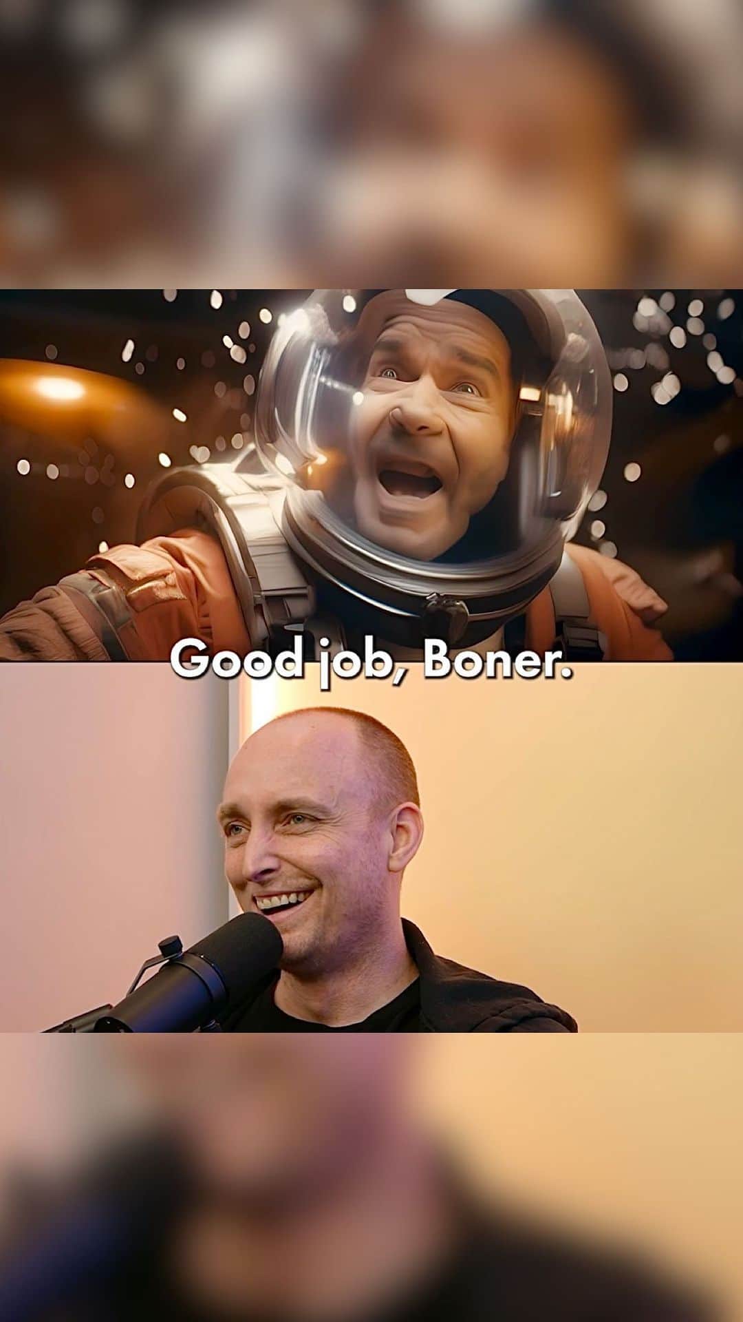 ウィル・サッソのインスタグラム：「Put your Dudesy Mug down, get in your spacesuit, go out into space with a baseball bat, and hit each drone as hard as you can with the baseball bat. Call me Dudesy.」