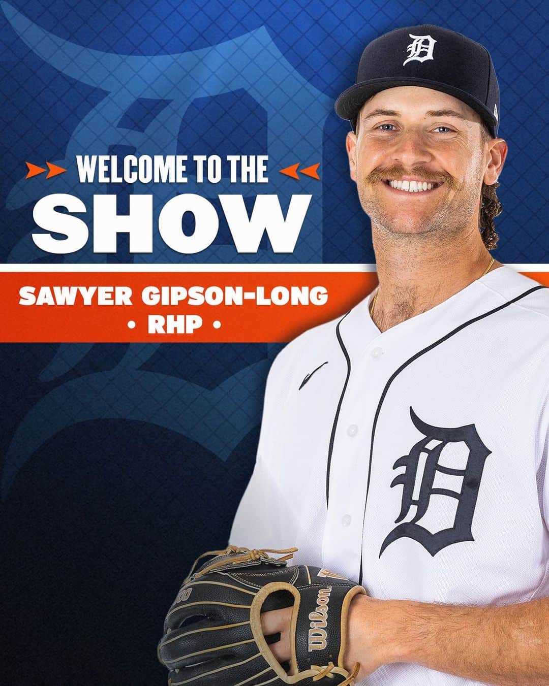 デトロイト・タイガースのインスタグラム：「Next stop: The Show.  The #Tigers will select the contract of RHP Sawyer Gipson-Long from Triple A Toledo on Sunday.」