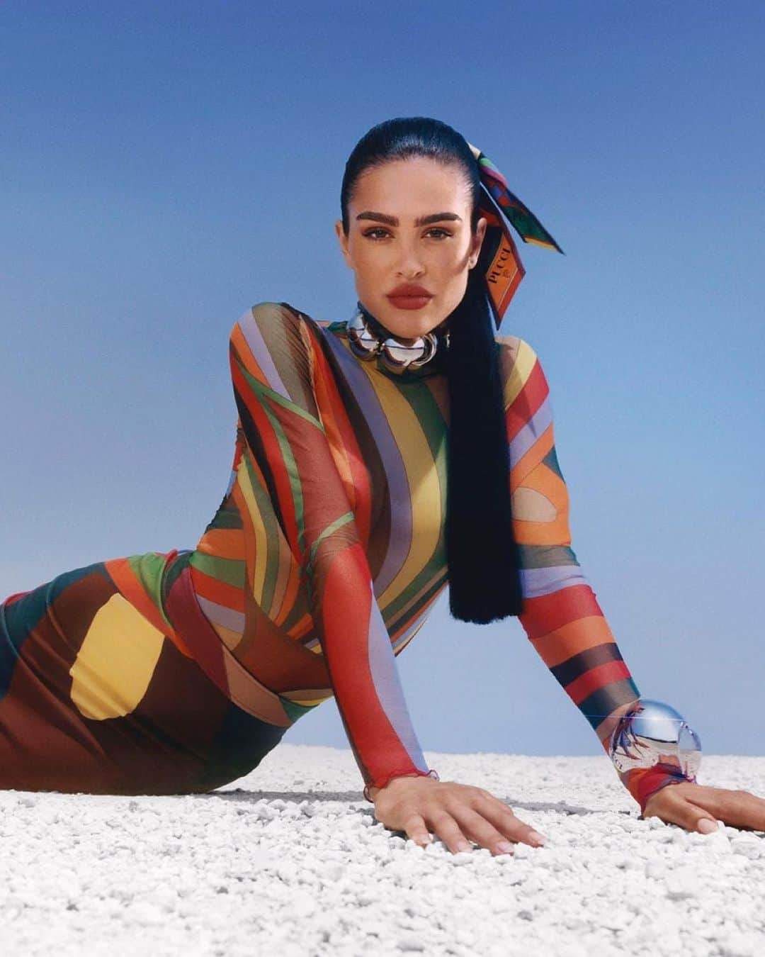 リサ・リナのインスタグラム：「@ameliagray for @emiliopucci  Go Amelia!!! 💃🏻❤️🙌🏼 Repost from @ameliagray • PUCCI @emiliopucci   Thank you to the most incredible team on the whole entire planet… this was a DREAM! I love each and every one of you ! Thank you forever… my sweet Angel @camillemiceli , for allowing me be a part of your beautiful mind. @piergiorgio @dmcasting @jussivuorenlehto THANK YOU. GRAZIE MILLE💜💜💜💜💜💜💜💜💜💜💜💜  @imruh  @eddiewrey」