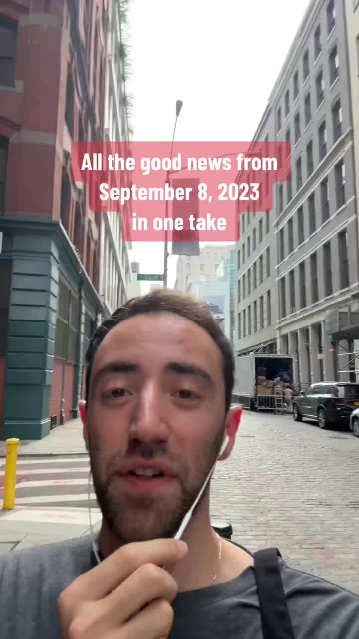 Jacob Simonのインスタグラム：「It’s Friday!! Enjoy some good news to cap off the week... #forthefirstandonlytime #ftfaot #todaysgoodnews #september8 #dailygoodnews #CapCut」