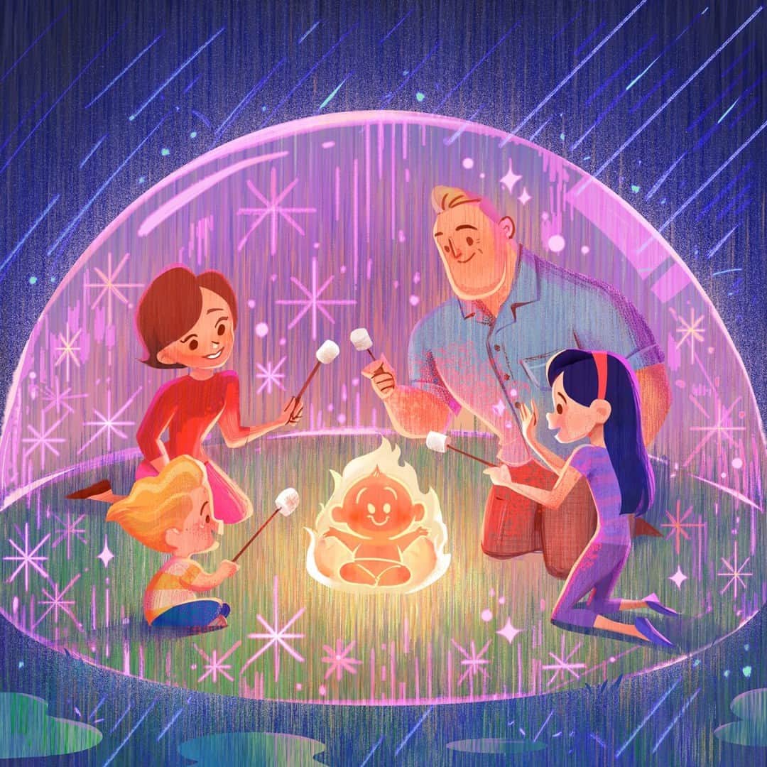 Disneyのインスタグラム：「Family is the best superpower of them all. 🧡 Gather yours together and see Disney and @Pixar's The Incredibles, now in select US theaters through September 14. #Disney100  Get tickets now at the link in bio.」