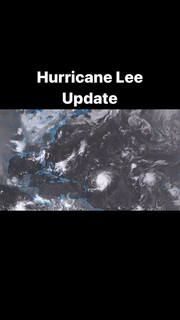 surflineのインスタグラム：「Major Hurricane Lee’s tracking north of the Caribbean with 165mph winds on Friday evening. Rising swell across the islands this weekend with surf building on the US East Coast into early next week. Stay tuned to our latest Incoming as we eagerly await this next run of surf.」