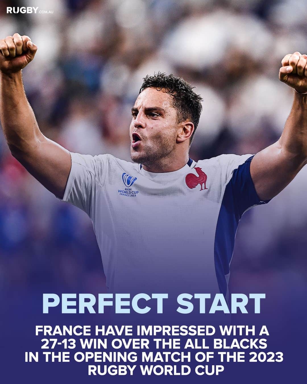 ラグビーオーストラリア代表さんのインスタグラム写真 - (ラグビーオーストラリア代表Instagram)「The French impress at home 🇫🇷  Read the full match report in the link in our bio 👉   #RWC2023」9月9日 7時16分 - rugbycomau