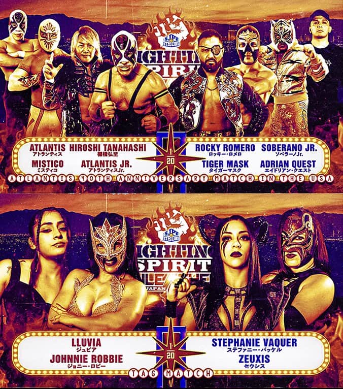 ロッキー・ロメロのインスタグラム：「Fighting Spirit Unleashed LIVE on Oct 28 from Las Vegas!!! #njpw #njpwSTRONG @cmll_mx @njpw_shop_global」