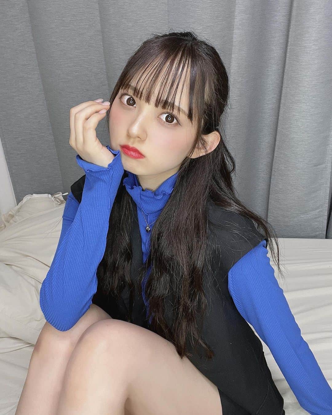 水野舞菜のインスタグラム：「イメージカラーは青？  #WEGO #ウィゴー #WEGOコーデ  @wego_official」