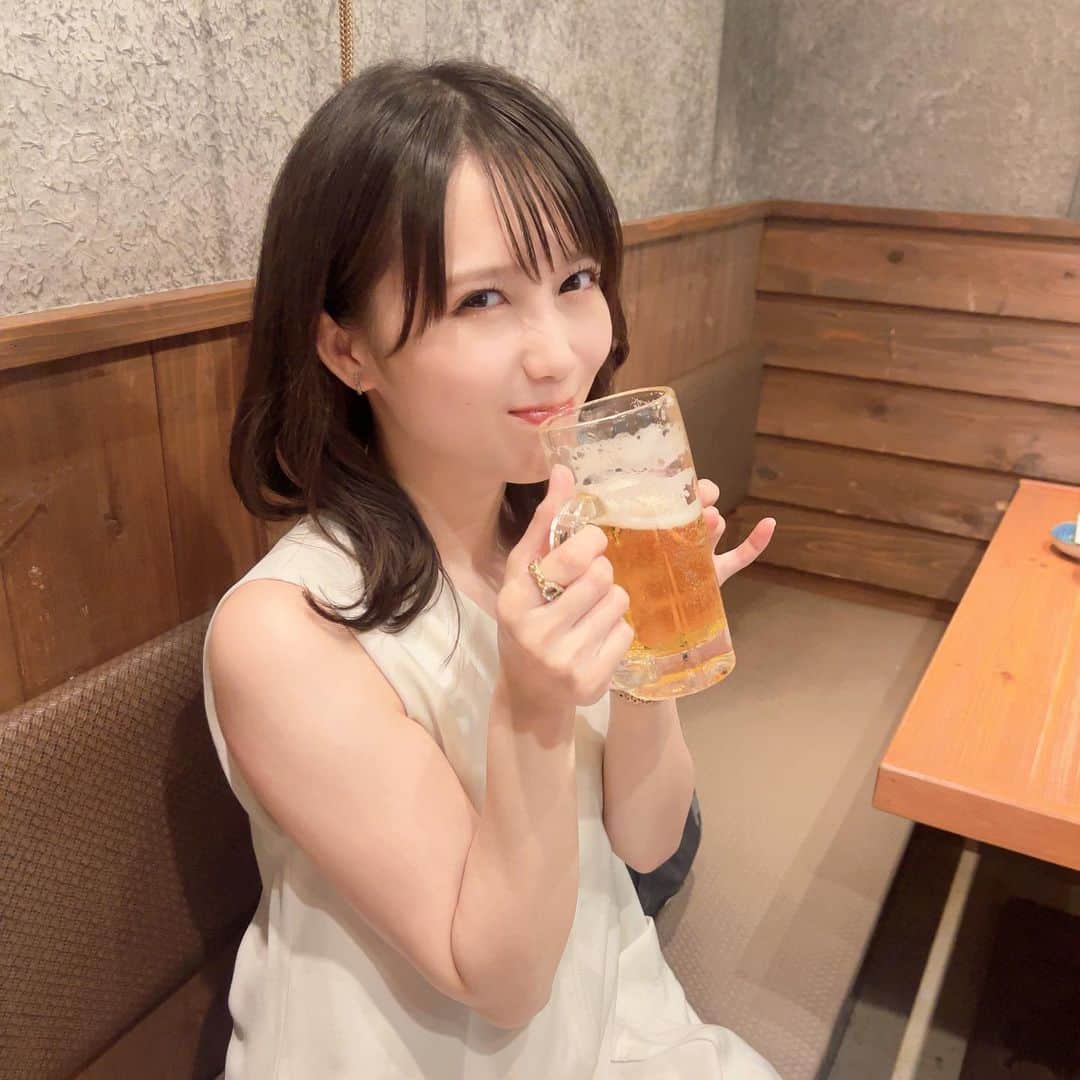 加藤里保菜のインスタグラム：「#1日1ビール」