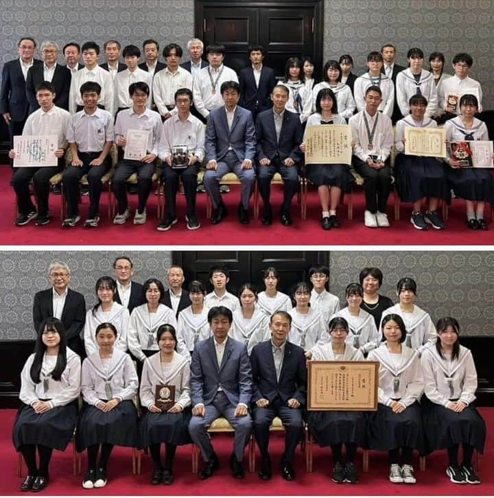 きいちゃんのインスタグラム：「【知事活動報告】 2023年度高等学校文化系クラブ全国大会上位入賞者の皆さんと意見交換会。全国総合文化祭で橋本高校が日本音楽（箏曲）で優秀賞、日高高校が化学研究で奨励賞。ロボカップジュニアの大会で向陽高校が優勝。書道展で開智高校が大賞。パソコン大会で和歌山商業高校が3位。俳句甲子園で桐蔭高校が優秀賞。おめでとうございました。  #和歌山県 #高等学校文化系クラブ全国大会」