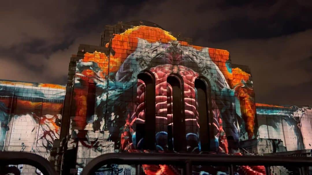 遠山正道のインスタグラム：「#tokyolights #oneminuteprojectionmapping #kentrro_homma ありがとう！」