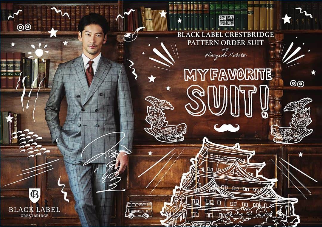 久保田裕之のインスタグラム：「明日、名古屋でお待ちしてます😄 直筆イラストカード✨✨✨ ブラックレーベル・クレストブリッジ JR名古屋タカシマヤ店のイベントの為に描き下ろしました🫡🫡 こちらのイベントでしか配られないので是非遊びに来てください😊(名古屋限定)  以下の詳細です↓↓ 〜〜〜〜〜〜〜〜〜〜〜〜〜〜〜〜〜〜〜〜 久保⽥裕之⽒ 来店イベント 9⽉10⽇（⽇）13:00〜17:00 ブラックレーベル・クレストブリッジ ジェイアール名古屋タカシマヤ店 9⽉10⽇（⽇）に久保⽥裕之⽒がファッションアドバイザーとしてジェイアール名古屋タカシマヤ店に来店いたします。当⽇、ブラックレーベル・クレストブリッジのスーツをパターンオーダーにてご購⼊いただいたお客様には、仕上がり時にブラックレーベル・クレストブリッジオリジナルガーメントケースにてお渡しいたします。 また、当⽇ご購⼊いただいた⽅、もしくはブラックレーベル・クレストブリッジのインスタグラムアカウントをフォローし、以下のタグ付け投稿をしてくださった⽅には、久保⽥裕之⽒のイラストカードをプレゼントいたします。  @blacklabelcb #久保⽥裕之スーツ  9月9日（土）20：30より久保⽥裕之⽒によるインスタライブを⾏います。ライブは、以下の2アカウントによる同時配信となりますのでどちらからでも視聴可能です。  ブラックレーベル・クレストブリッジ公式アカウント @blacklabelcb 久保⽥裕之⽒ 公式アカウント @hiroyuki_kubota_  ※オリジナルガーメントケースとイラストカードは無くなり次第終了となります。 #イラスト#art #illustration #suits#スーツ#スーツは相棒#ウィンドウペン柄 #ordersuit#suit#撮影#久保⽥裕之スーツ #おじさん達のTikTok #model #モデル#オーダースーツ」