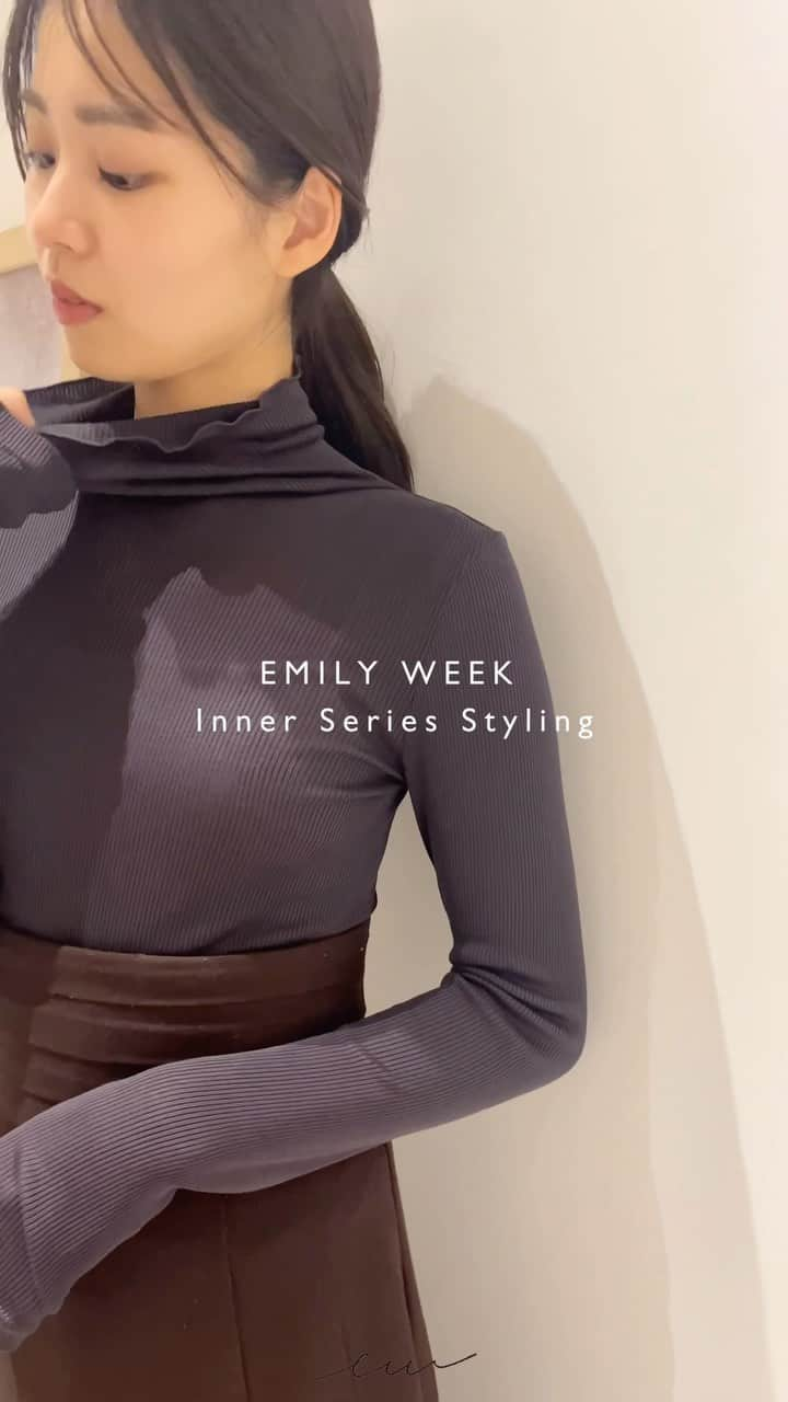 EMILY WEEKのインスタグラム：「NEW ARRIVAL  EMILY WEEK INNER WEAR SERIES STAFF STYLING  -  毎シーズンご好評頂いているEMILY WEEKのインナーウェアが、今年は様々な素材をご用意して入荷！ 横浜店のショップスタッフがお気に入りのアイテムでスタイリングを紹介！  横浜店では9/14(木)〜20(水)まで ルミネカード10%オフキャンペーンも開催。 是非この機会にお立ち寄りくださいませ。  -  No.1  ishi ( @ishi_0106_ ) / 156cm  SUPER 120S WOOL タートルネックプルオーバー no.23070468663130 size.F color.chacol/light gray price.¥12,100 in tax  Uネック裏毛オールインワン no.23040468187030 size.F color.white/camel price.¥17,600 in tax ※7cm裾上げをして着用しております。  -  No.2 misaki ( @__mi.ym ) / 161cm  コットンカシミヤタートルプルオーバー no.23070468189030 size.F color.natural/beige price.¥12,100 in tax  -  No.3 kazue / 158cm  シルクテレコリブタートルネック no.23070468670030 size.F color.gray/beige price.¥16,500 in tax  -  [LUMINE CARD 10%OFF CAMPAIGN]  開催期間：9.14 thu - 9.20 wed  EMILY WEEKニュウマン横浜店 〒220-0005 神奈川県横浜市西区南幸1-1-1 NEWoMan 横浜店 6F TEL：045-534-5381  ※店舗では通信販売もお承りしております。 お気軽にお問い合わせくださいませ。  -  @baycrews #EMILYWEEK #エミリーウィーク　 #日常を心地よいリズムに」