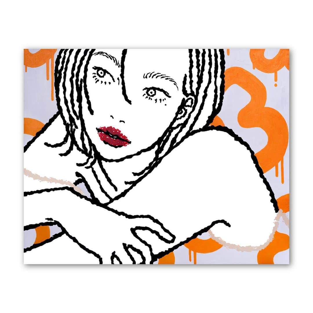 のインスタグラム：「enlargement_009  530×652×40mm   Acrylic on canvas 2023  (sold)  #art #artist  #artwork  #ギャラリー #芸術 #美術  #現代アート #現代美術 #artwork #artist #contemporaryart #artcollection」