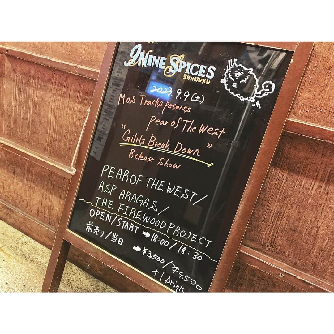 原直央のインスタグラム：「NINE SPICES shinjuku '23.9.9. #asp_venue」