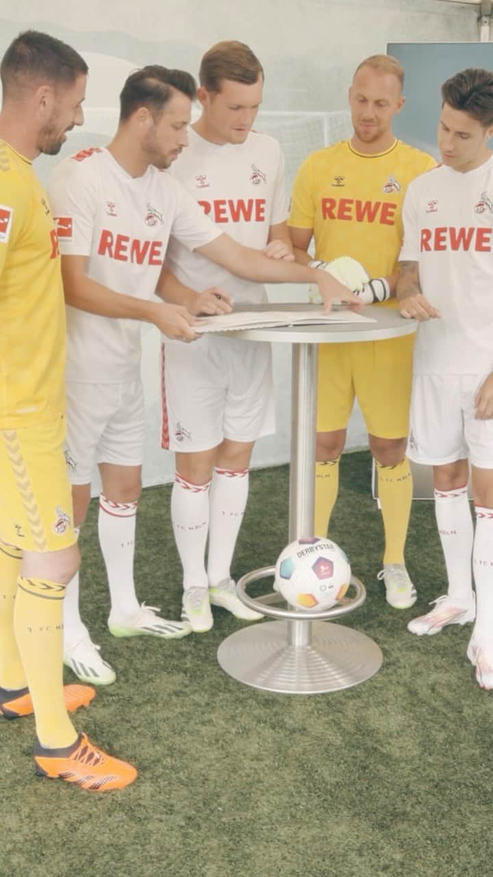 1.FCケルンのインスタグラム：「Wer macht am ehesten in einer Reality TV Show mit? Wer duscht am längsten? 🤔 Die #effzeh-Profis verewigen sich im Hennes-Freundebuch der @rheinenergie_ag 🖊️📖 Seid gespannt auf das gesamte Video 👀」